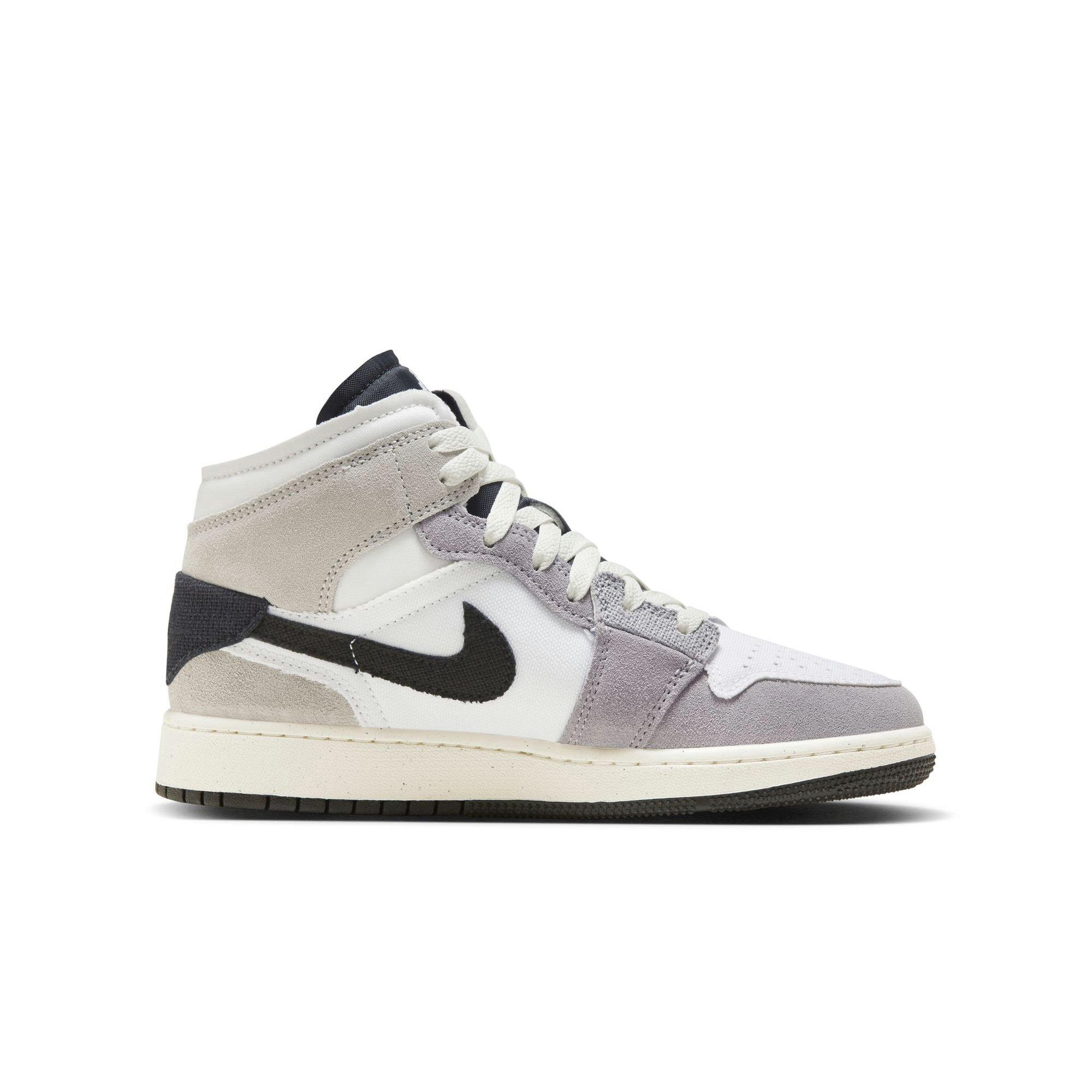 Jordan 1 Mid SE Grade School Boys' "Cement Grey/Black/White/Tech Grey" Shoe