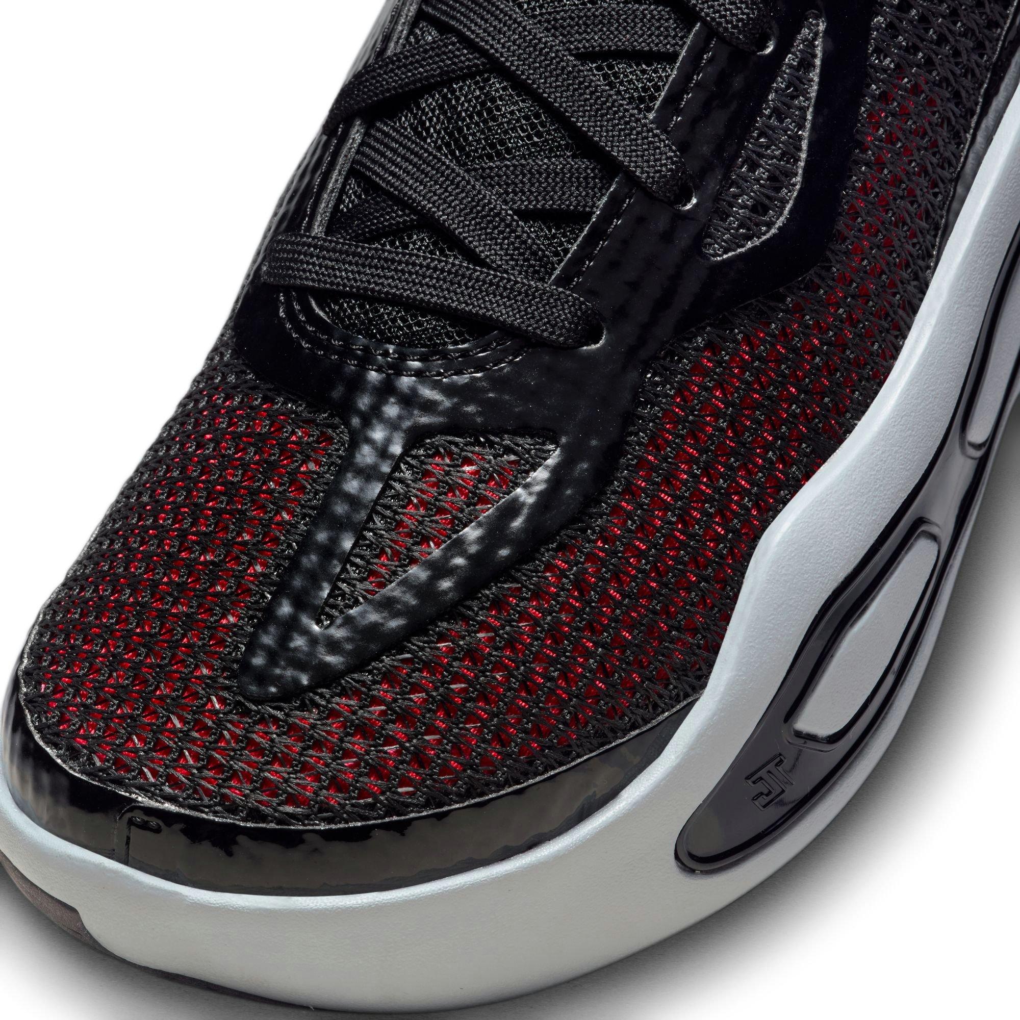 Jordan Tatum 1 "Black/Metallic Silver/Wolf Grey" Grade School Boys' Basketball Shoe - BLACK/RED Thumbnail View 5