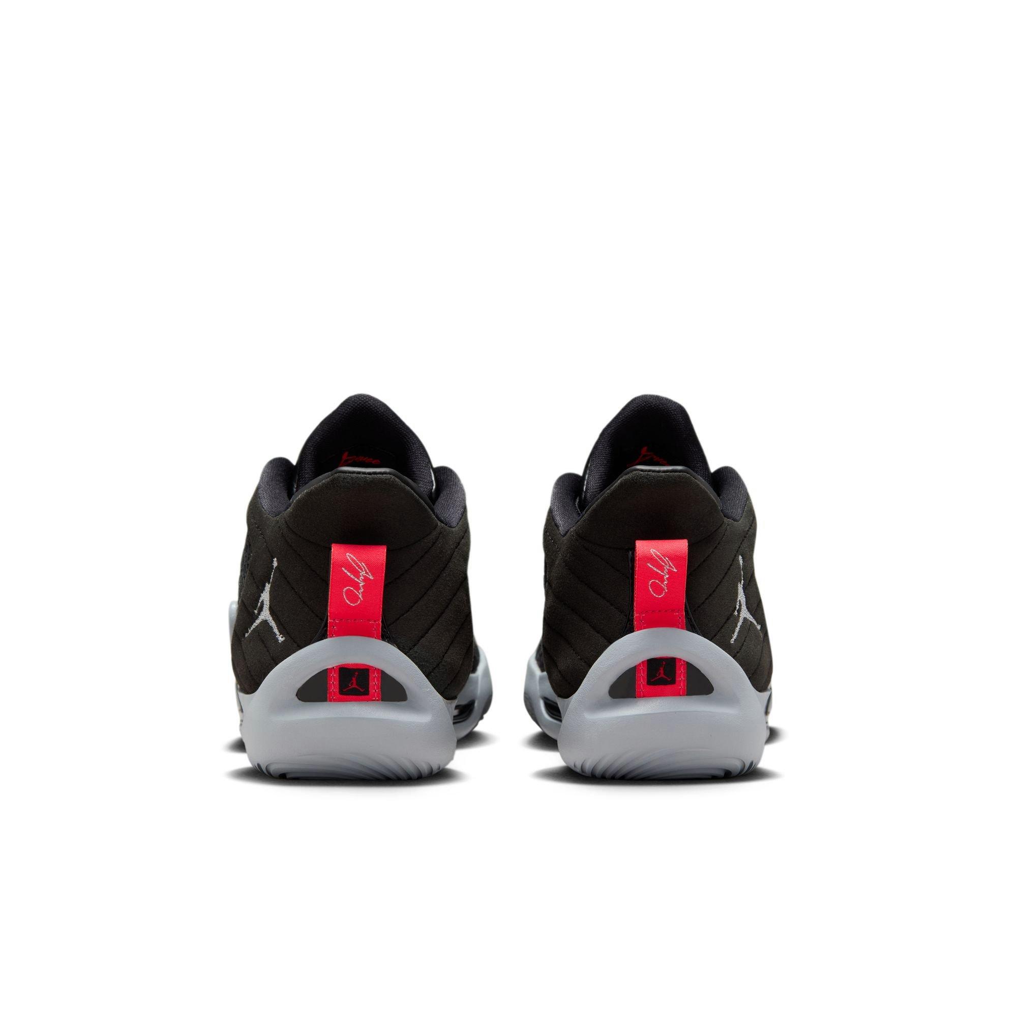 Jordan Tatum 1 "Black/Metallic Silver/Wolf Grey" Grade School Boys' Basketball Shoe - BLACK/RED Thumbnail View 8