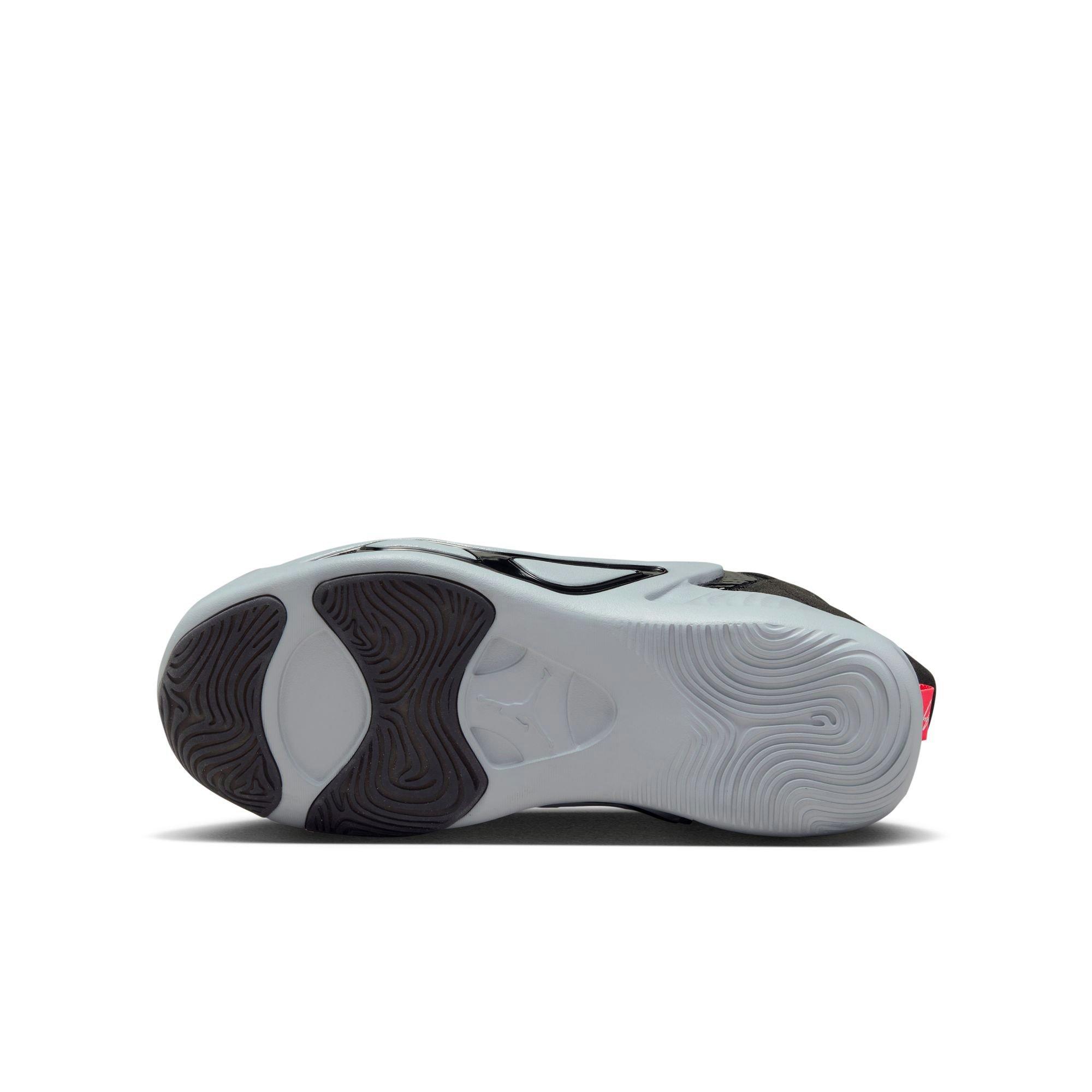 Jordan Tatum 1 "Black/Metallic Silver/Wolf Grey" Grade School Boys' Basketball Shoe - BLACK/RED Thumbnail View 9