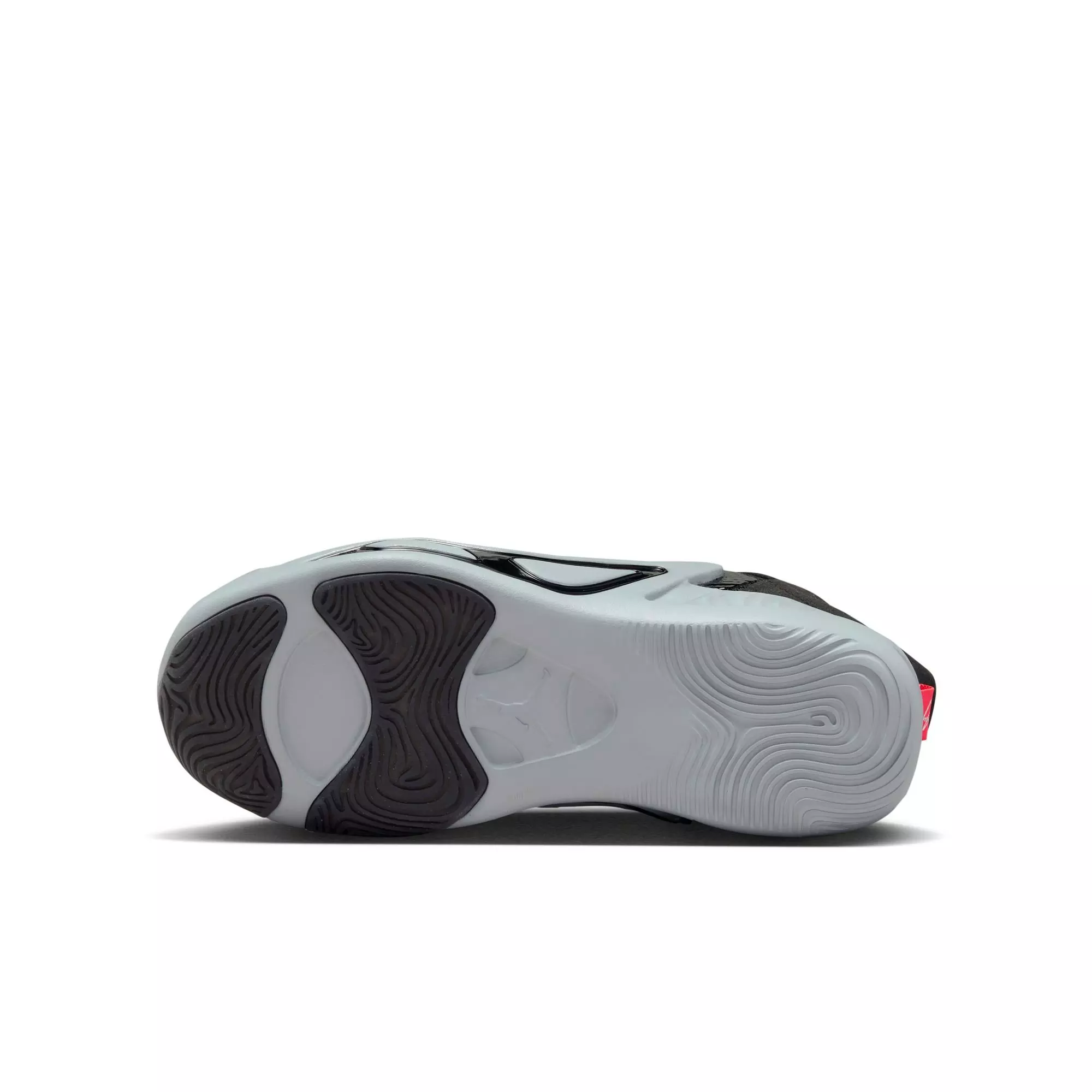 Jordan Tatum 1 "Black/Metallic Silver/Wolf Grey" Grade School Boys' Basketball Shoe - BLACK/RED