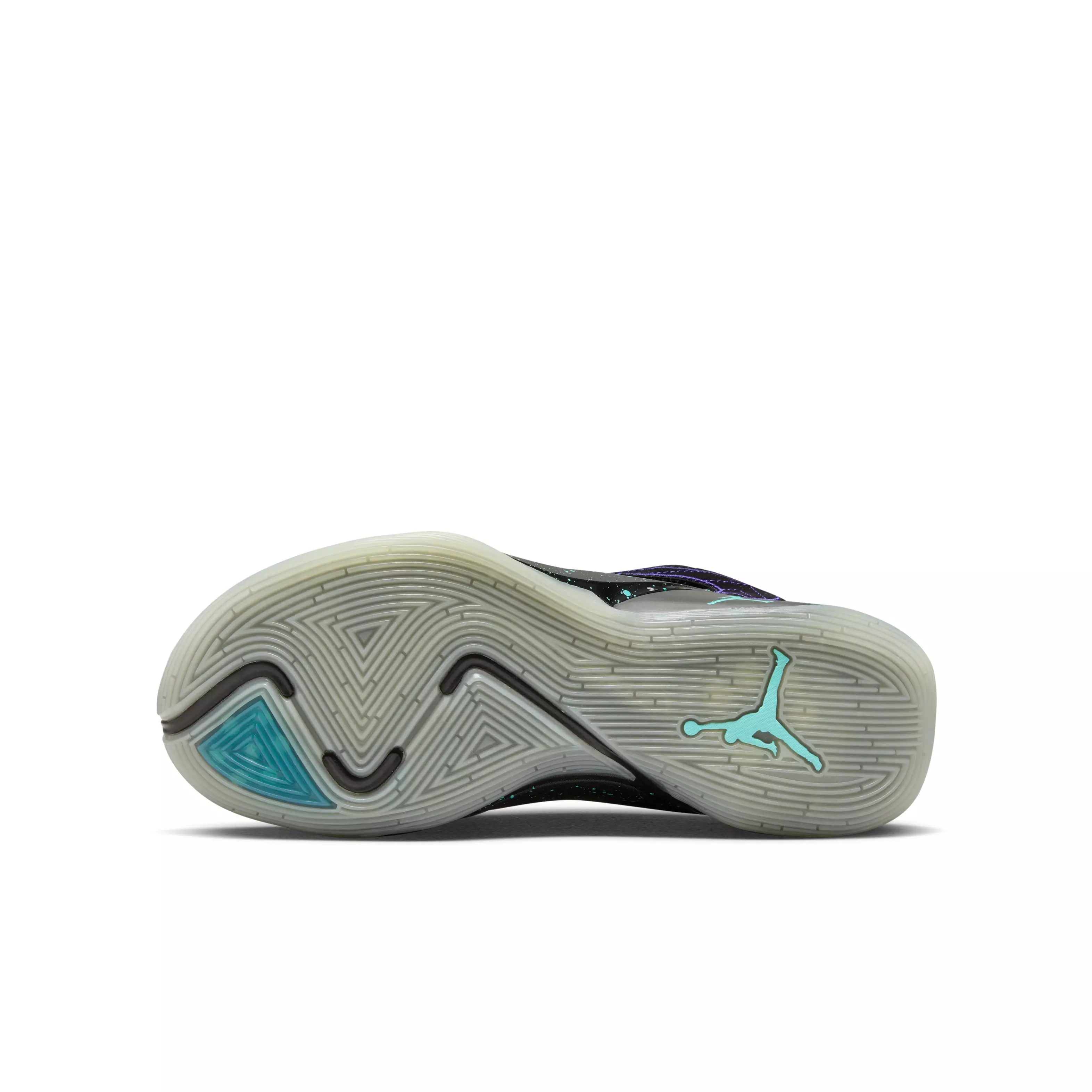 Jordan Luka 2 "Luk.AI" Grade School Kids' Basketball Shoe - BLACK/GLOW/GRAND PURPLE