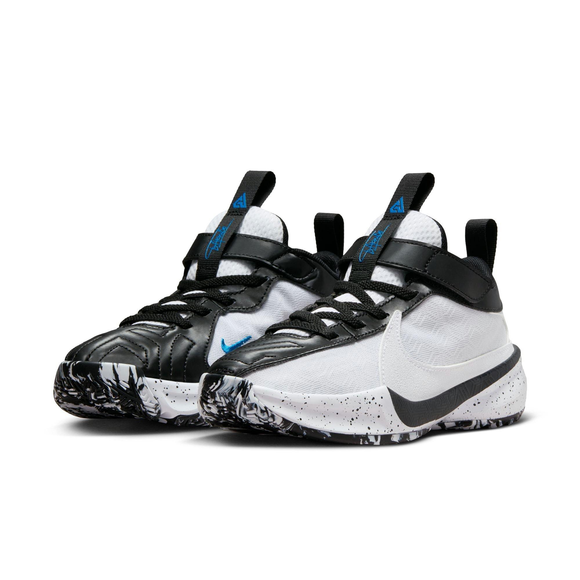Nike Freak 5 "White/Black/Photo Blue" Preschool Kids' Basketball Shoe - WHITE/BLACK/PHOTO BLUE Thumbnail View 3