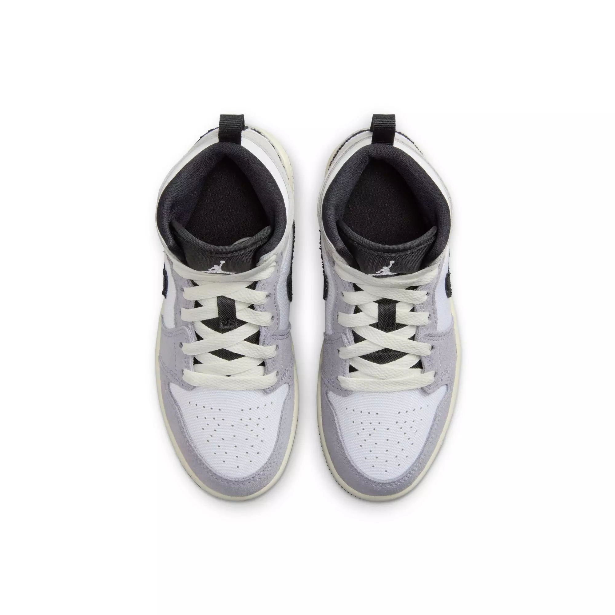Jordan 1 Mid SE "Cement Grey/Black/White/Tech Grey" Preschool Boys' Shoe - GREY/BLACK/WHITE