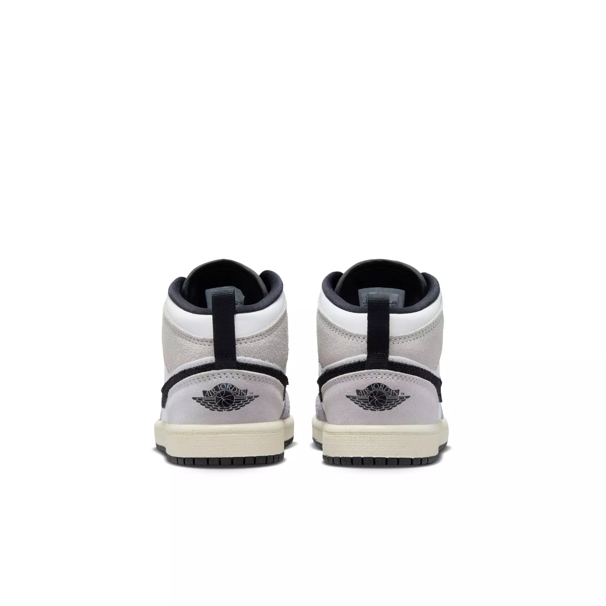 Jordan 1 Mid SE "Cement Grey/Black/White/Tech Grey" Preschool Boys' Shoe - GREY/BLACK/WHITE