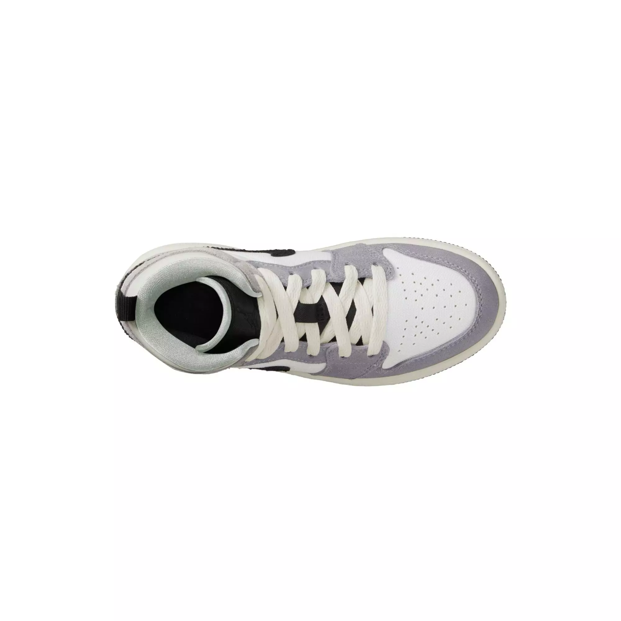 Jordan 1 Mid SE "Cement Grey/Black/White/Tech Grey" Preschool Boys' Shoe - GREY/BLACK/WHITE