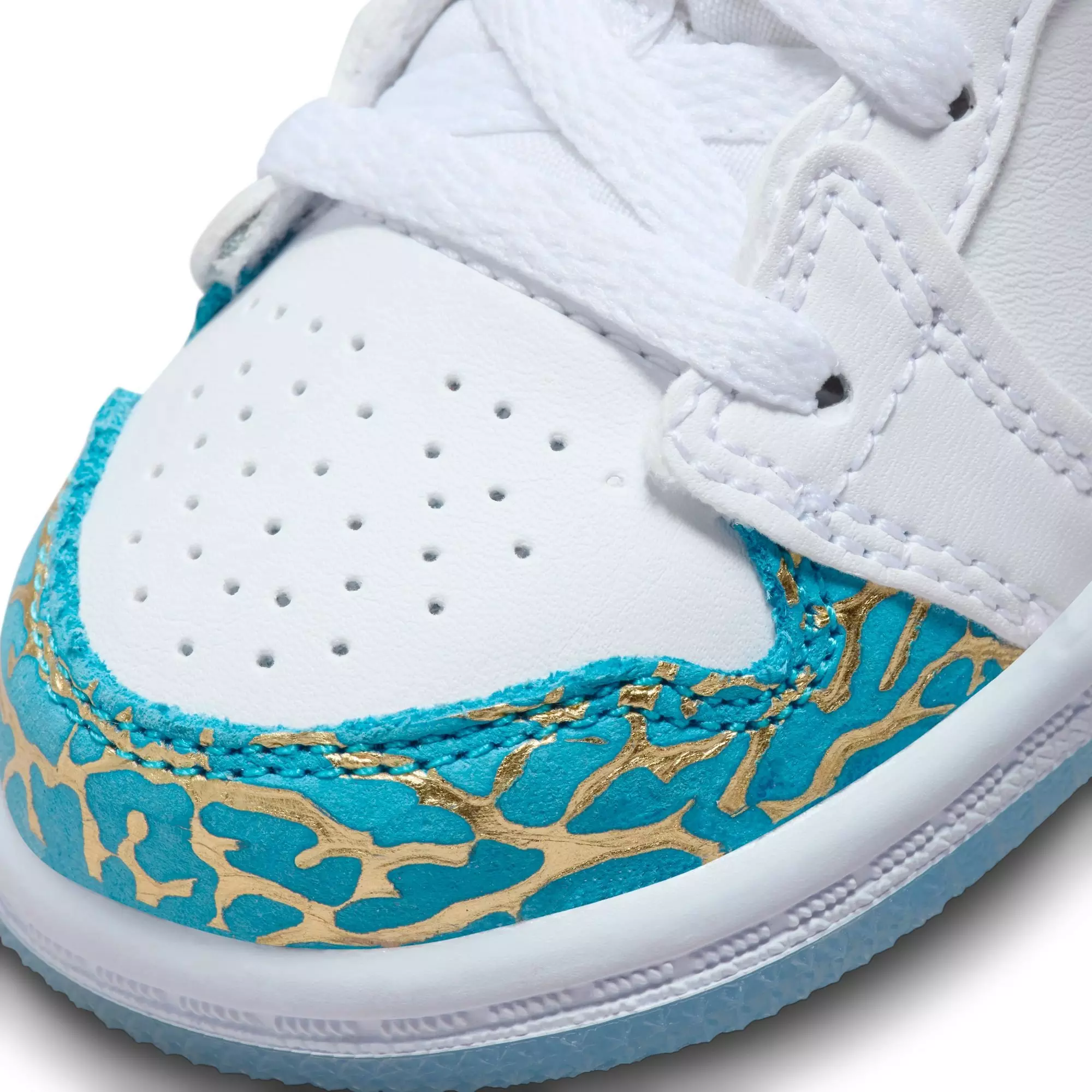 Jordan 1 Mid SS "Sneaker School" Toddler Kids' Shoe - WHITE/METALLIC GOLD/UNIVERSITY RED