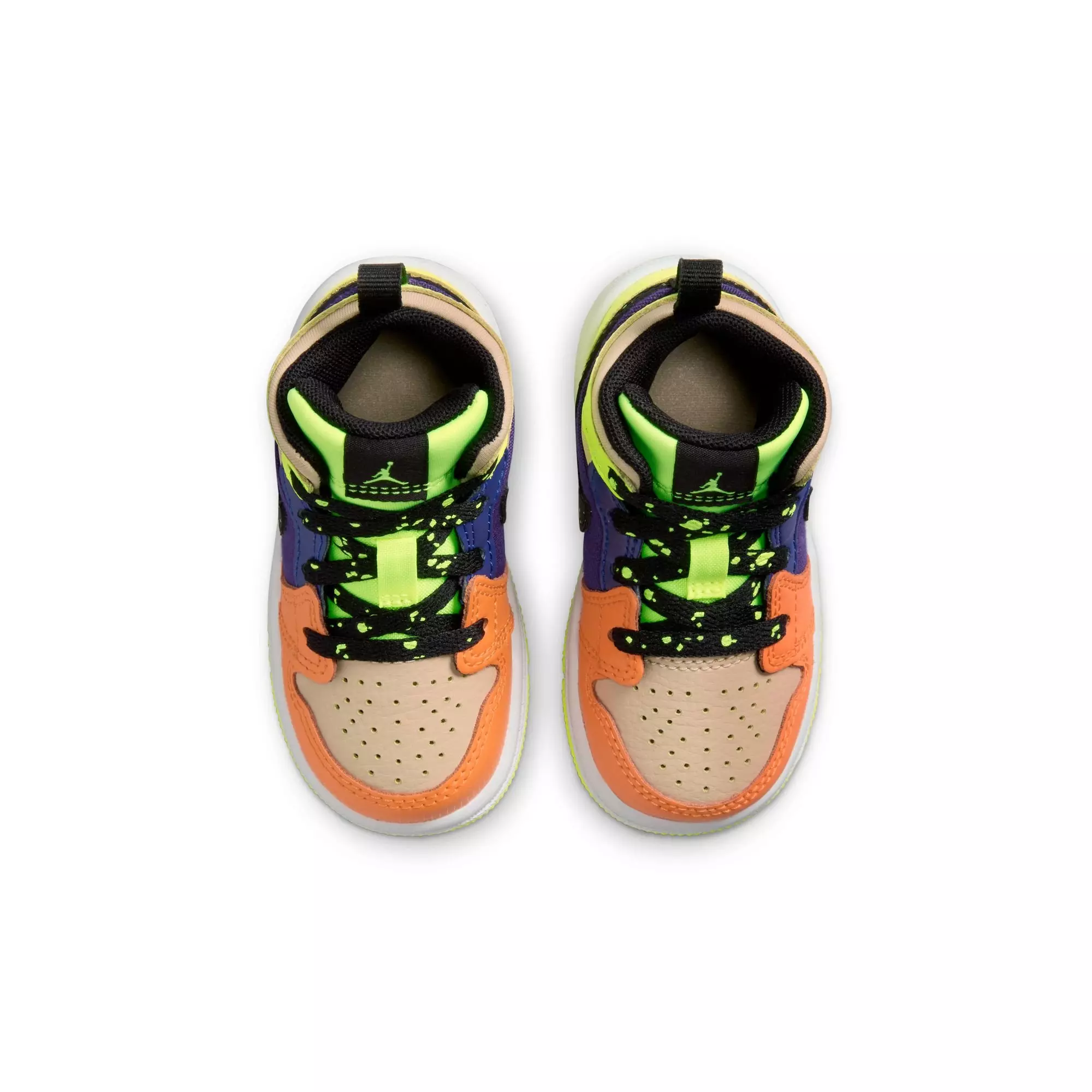 Jordan 1 Mid SE "Volt/Black/Vivid Orange" Toddler Kids' Shoe - VOLT/BLACK/VIVID ORANGE