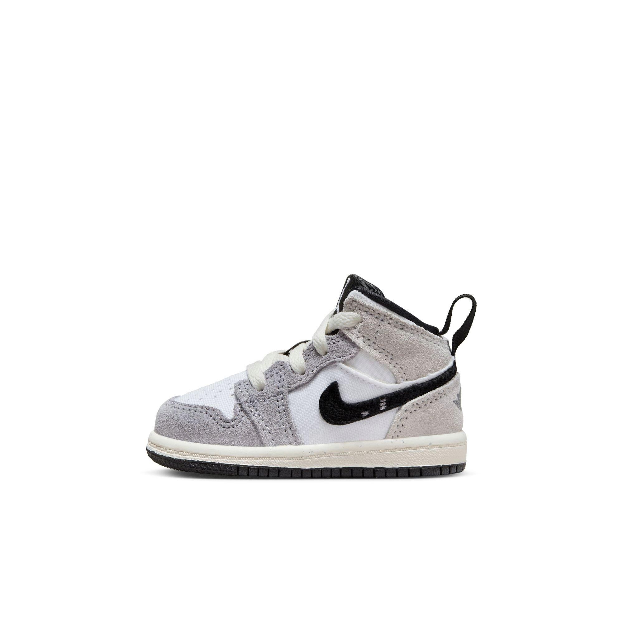 Jordan 1 Mid SE "Cement Grey/Black/White/Tech Grey" Toddler Boys' Shoe - GREY/BLACK/WHITE Thumbnail View 3