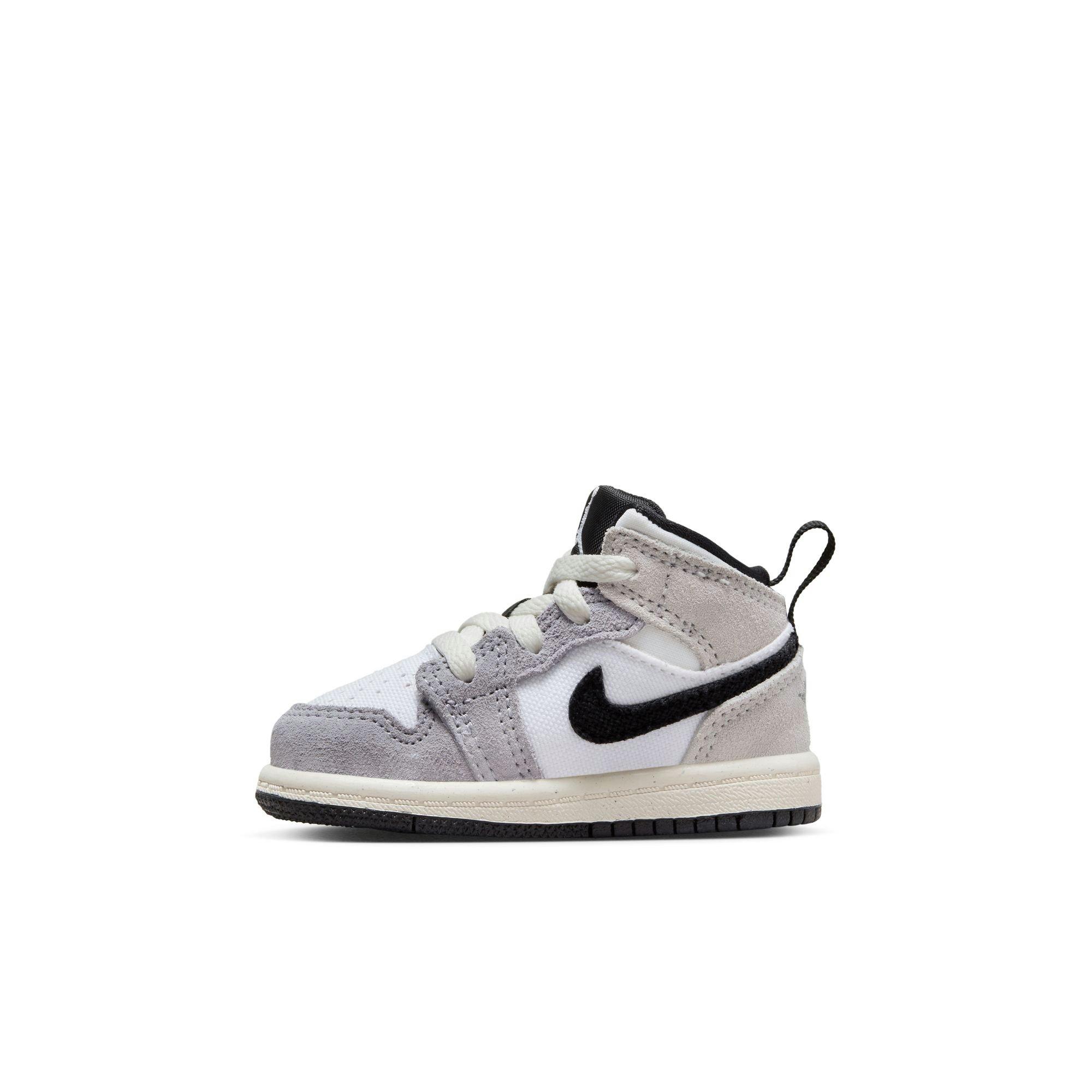 Jordan 1 Mid SE "Cement Grey/Black/White/Tech Grey" Toddler Boys' Shoe - GREY/BLACK/WHITE Thumbnail View 4
