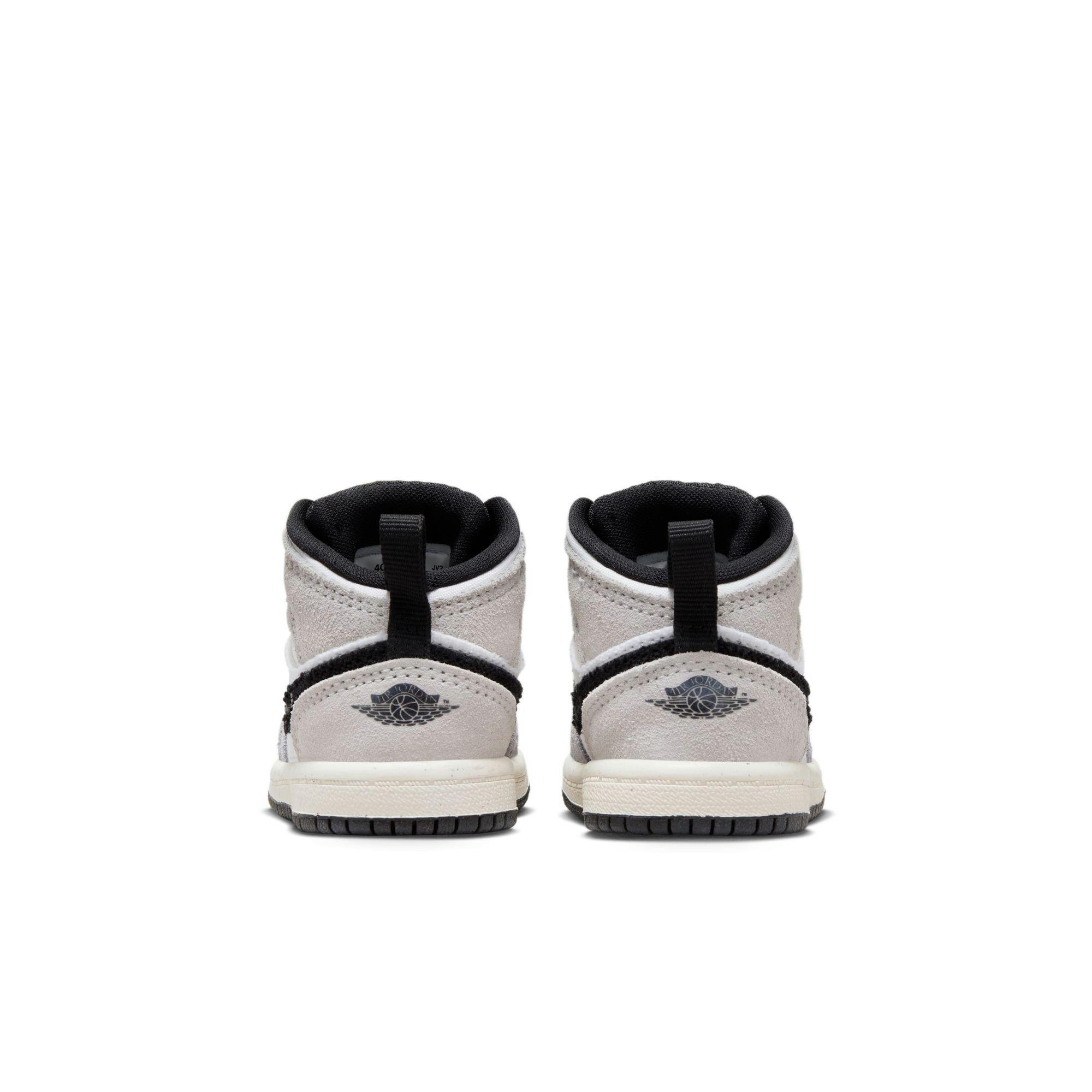 Jordan 1 Mid SE "Cement Grey/Black/White/Tech Grey" Toddler Boys' Shoe - GREY/BLACK/WHITE Thumbnail View 6