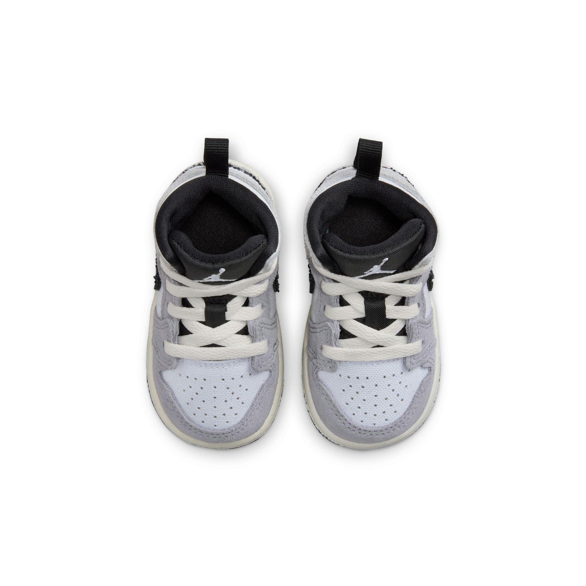 Jordan 1 Mid SE "Cement Grey/Black/White/Tech Grey" Toddler Boys' Shoe - GREY/BLACK/WHITE Thumbnail View 7