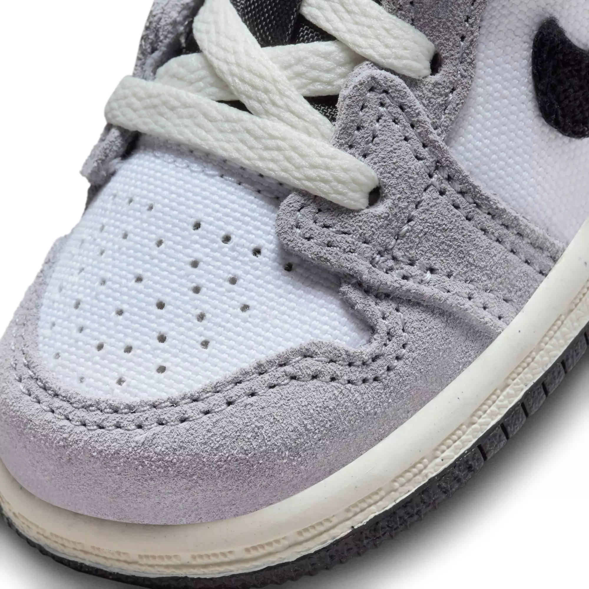 Jordan 1 Mid SE "Cement Grey/Black/White/Tech Grey" Toddler Boys' Shoe - GREY/BLACK/WHITE