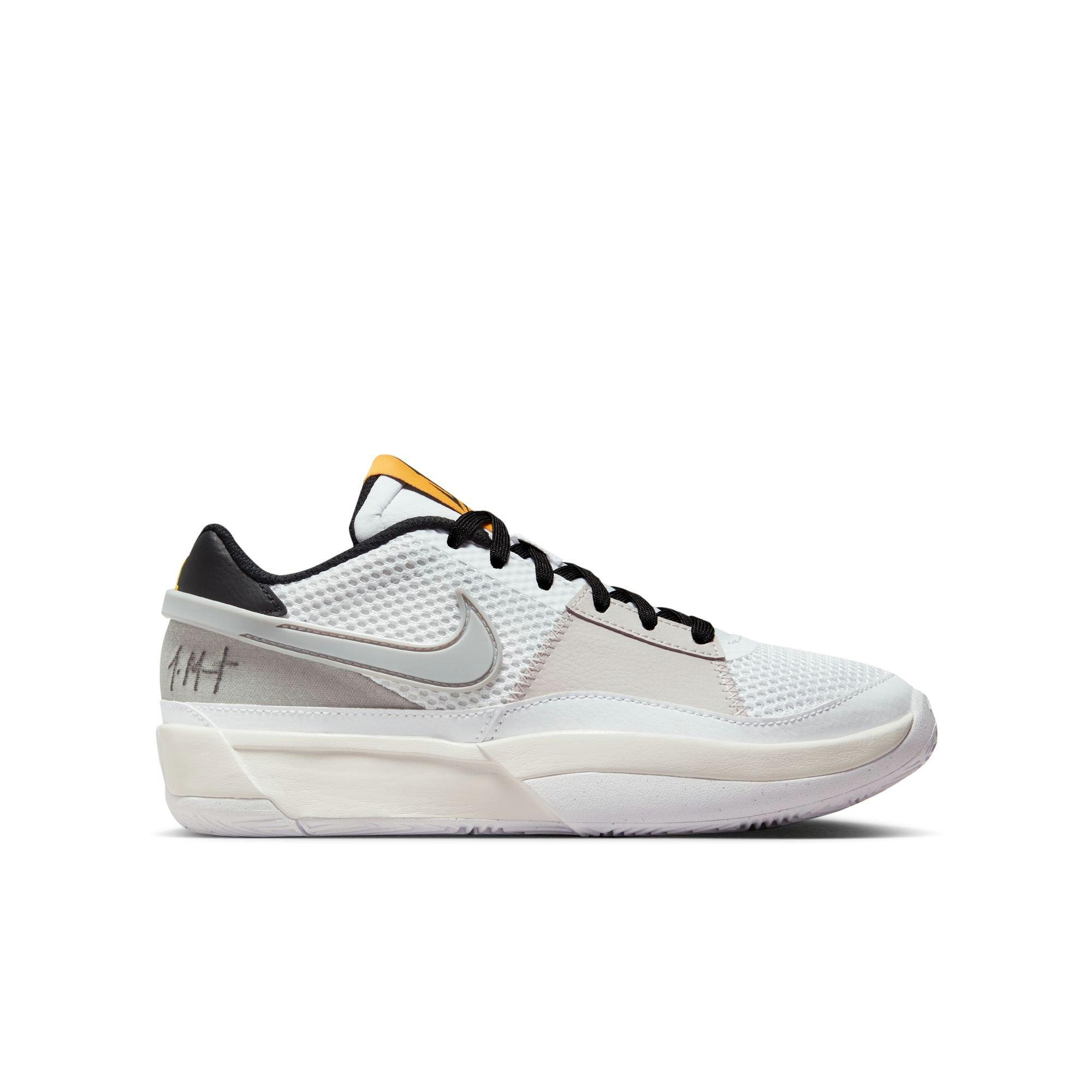 Nike Ja 1 "Light Smoke Grey" Grade School Kids' Basketball Shoe - WHITE/SMOKE GREY/BLACK Thumbnail View 1