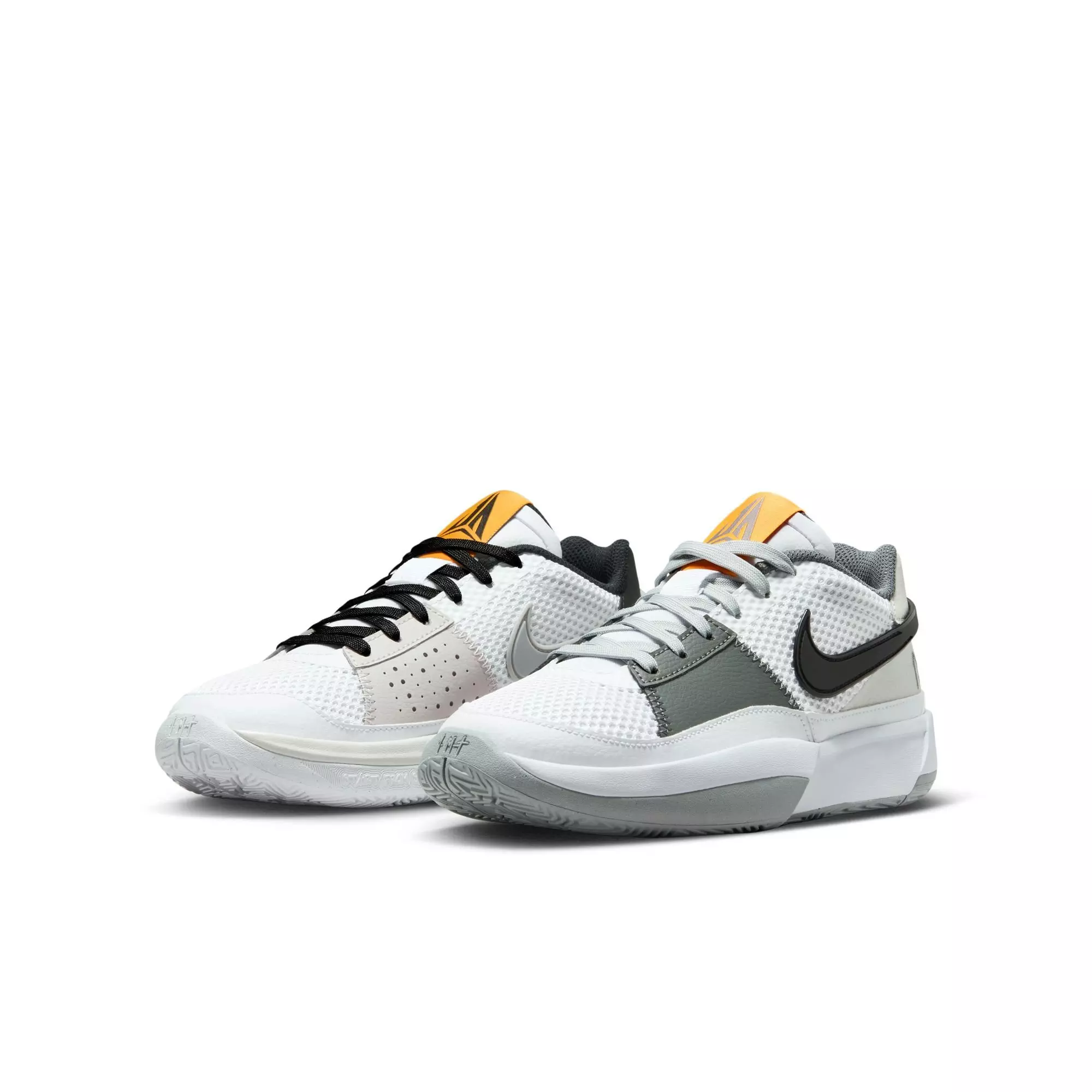 Nike Ja 1 "Light Smoke Grey" Grade School Kids' Basketball Shoe - WHITE/SMOKE GREY/BLACK