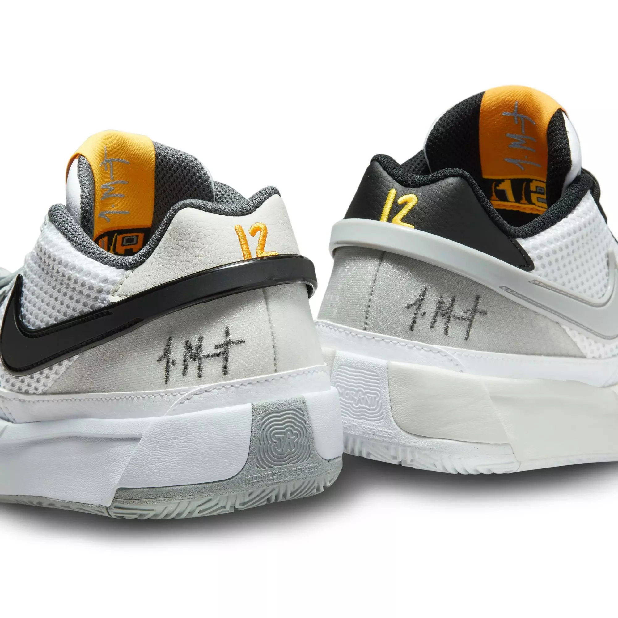 Nike Ja 1 "Light Smoke Grey" Grade School Kids' Basketball Shoe - WHITE/SMOKE GREY/BLACK