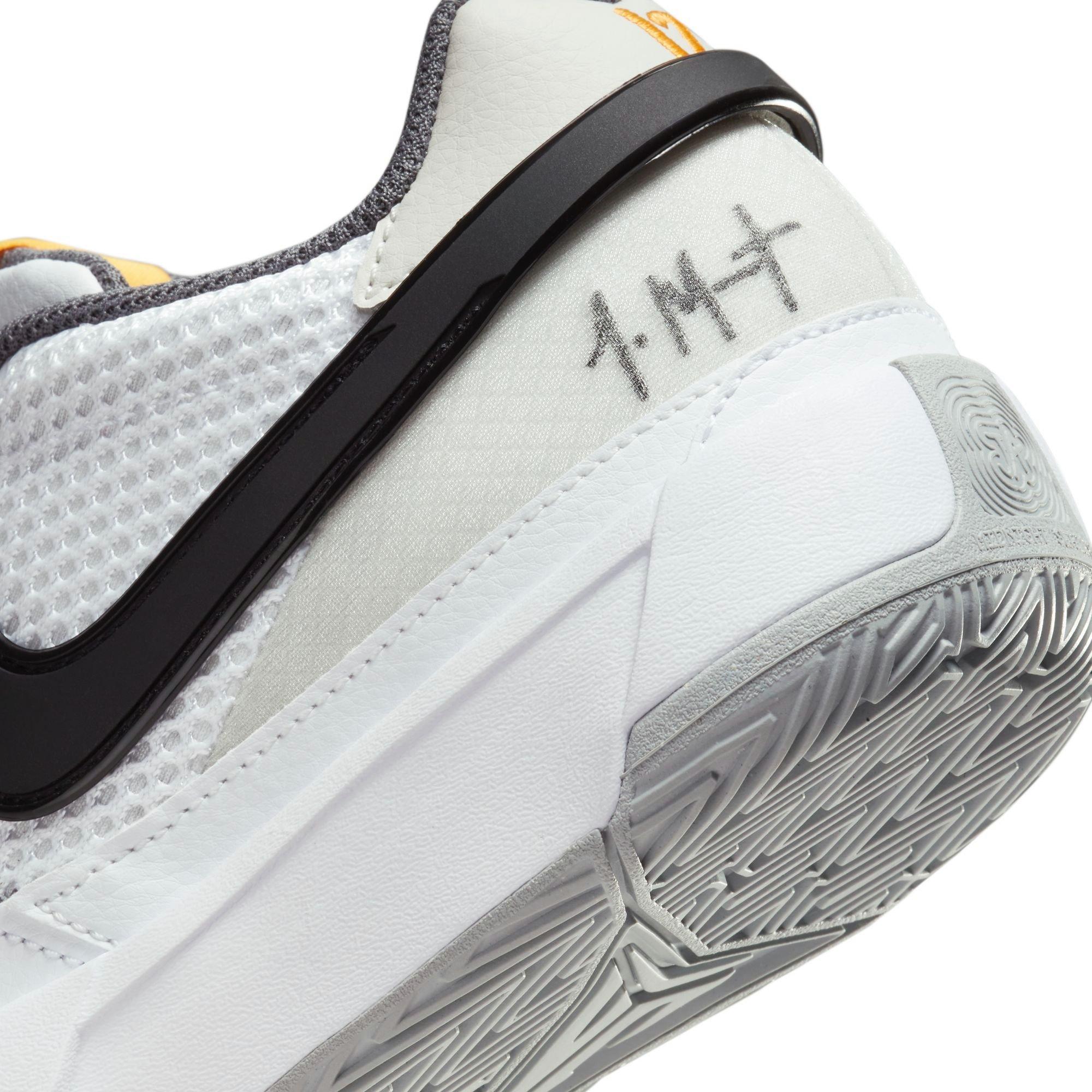 Nike Ja 1 "Light Smoke Grey" Grade School Kids' Basketball Shoe - WHITE/SMOKE GREY/BLACK Thumbnail View 7