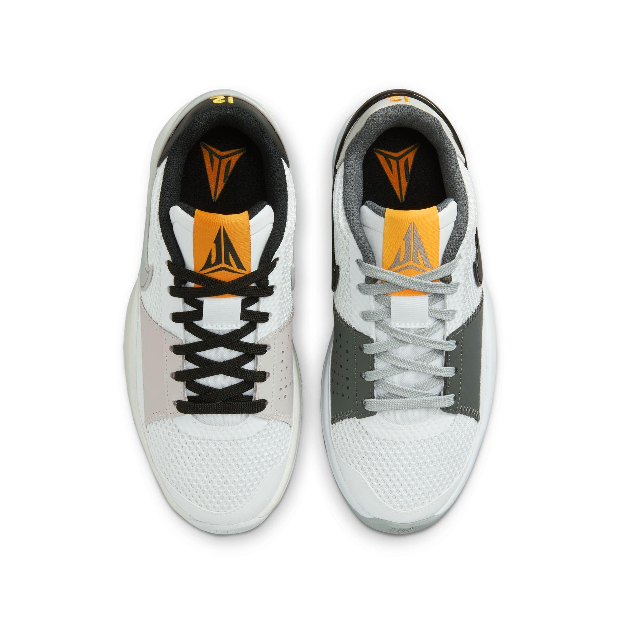 Nike Ja 1 "Light Smoke Grey" Grade School Kids' Basketball Shoe - WHITE/SMOKE GREY/BLACK Thumbnail View 11