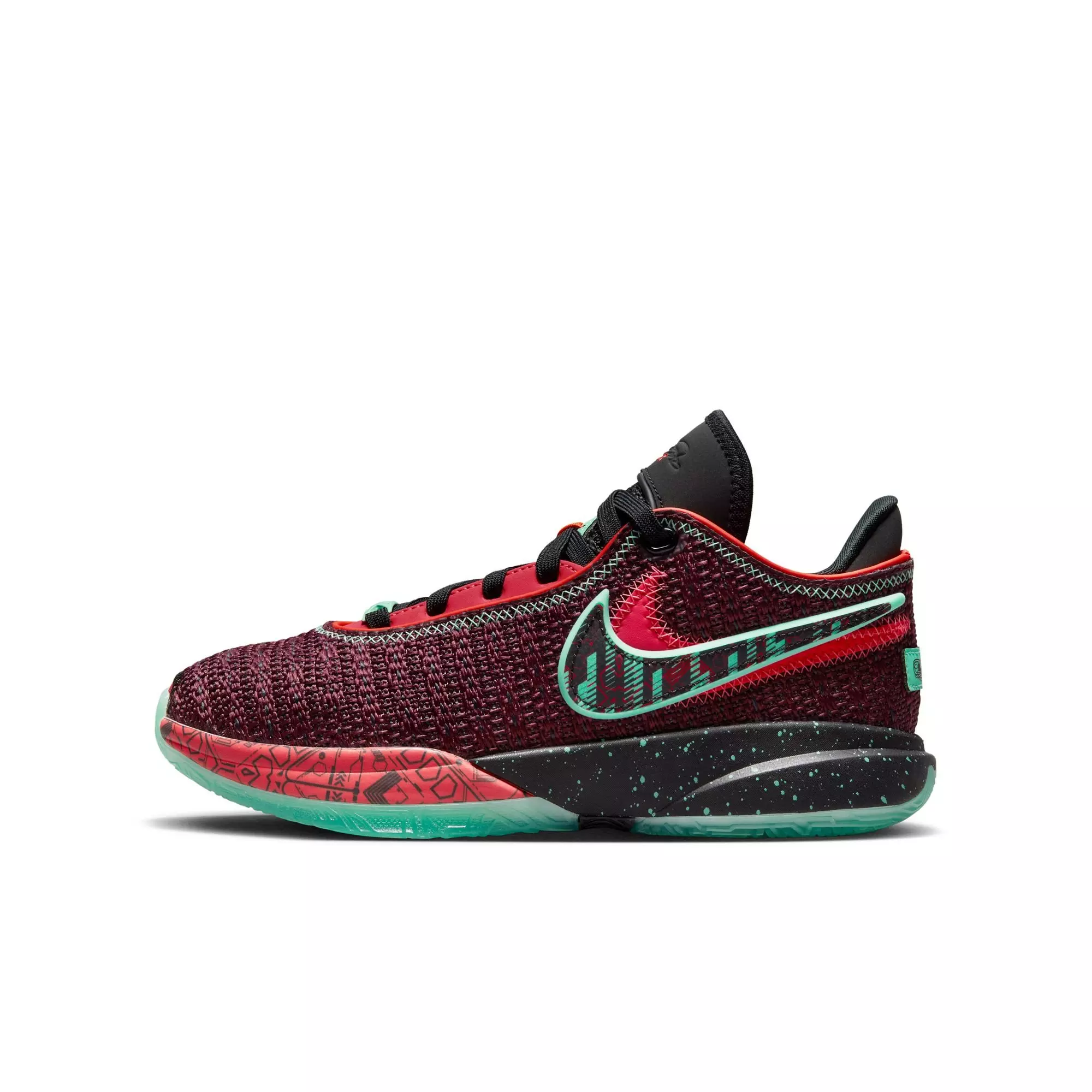 Nike LeBron XX "Night Maroon/Black" Grade School Kids' Basketball Shoe - NIGHT MAROON/BLACK