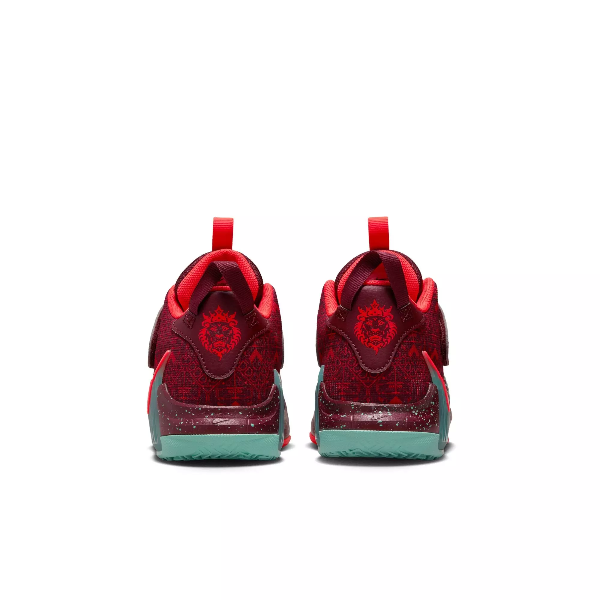 Nike LeBron Witness 7 SE "Night Maroon/Bright Crimson/Emerald Rise" Preschool Boys' Shoe - RED/BLACK