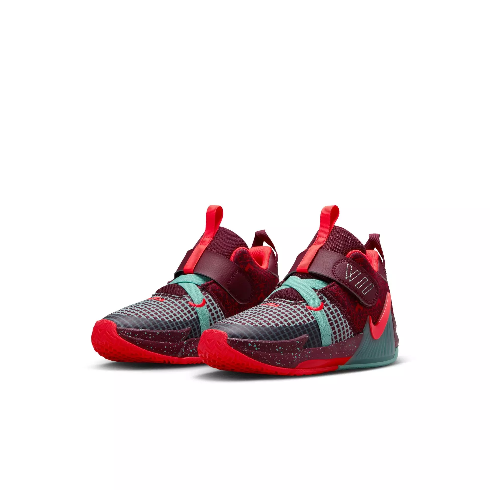 Nike LeBron Witness 7 SE "Night Maroon/Bright Crimson/Emerald Rise" Preschool Boys' Shoe - RED/BLACK