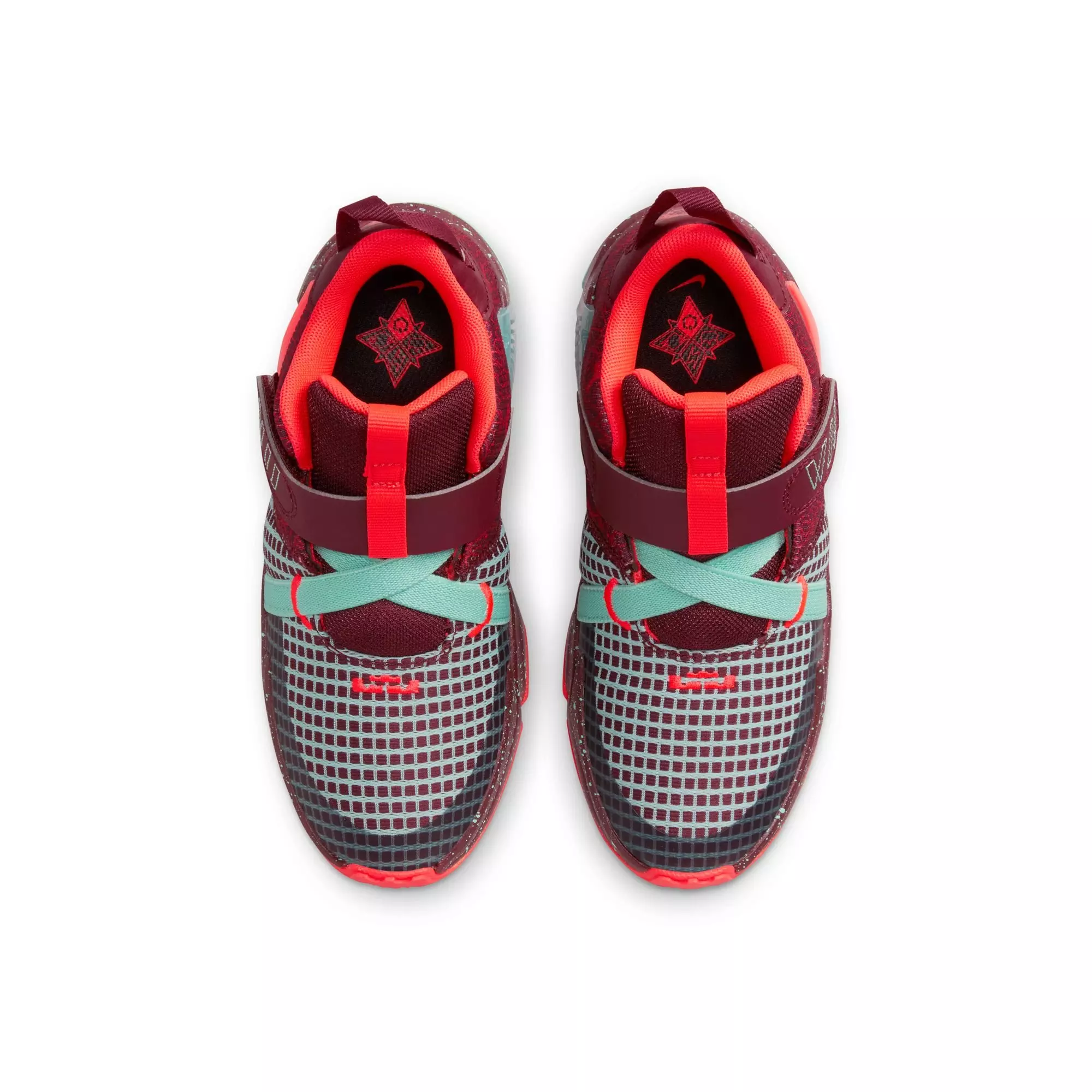 Nike LeBron Witness 7 SE "Night Maroon/Bright Crimson/Emerald Rise" Preschool Boys' Shoe - RED/BLACK