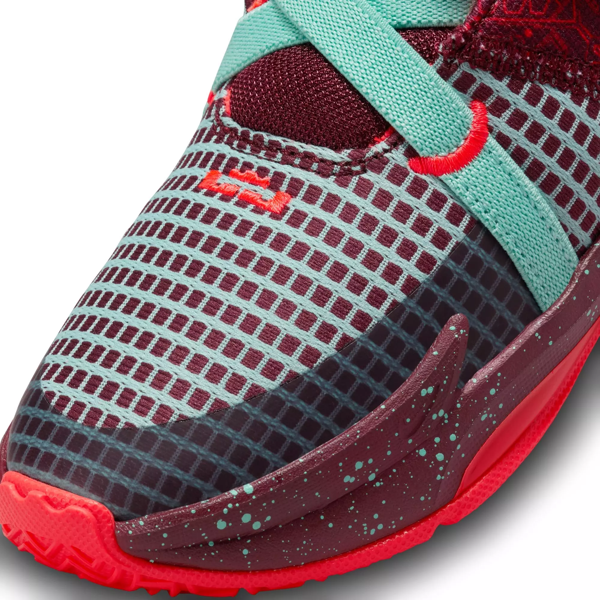 Nike LeBron Witness 7 SE "Night Maroon/Bright Crimson/Emerald Rise" Preschool Boys' Shoe - RED/BLACK