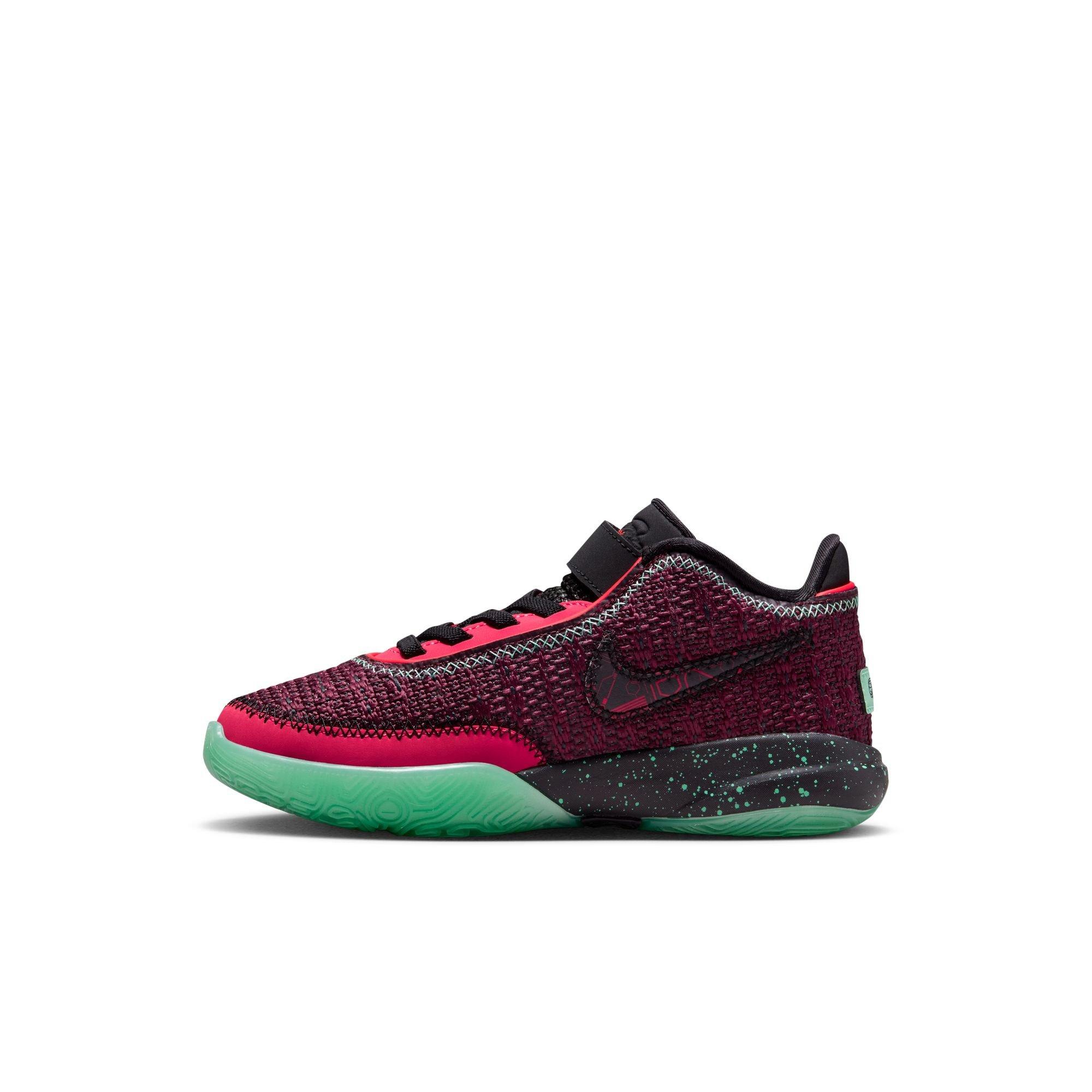 Nike Lebron XX "Night Maroon/Black" Preschool Kids' Basketball Shoe - NIGHT MAROON/BLACK Thumbnail View 8