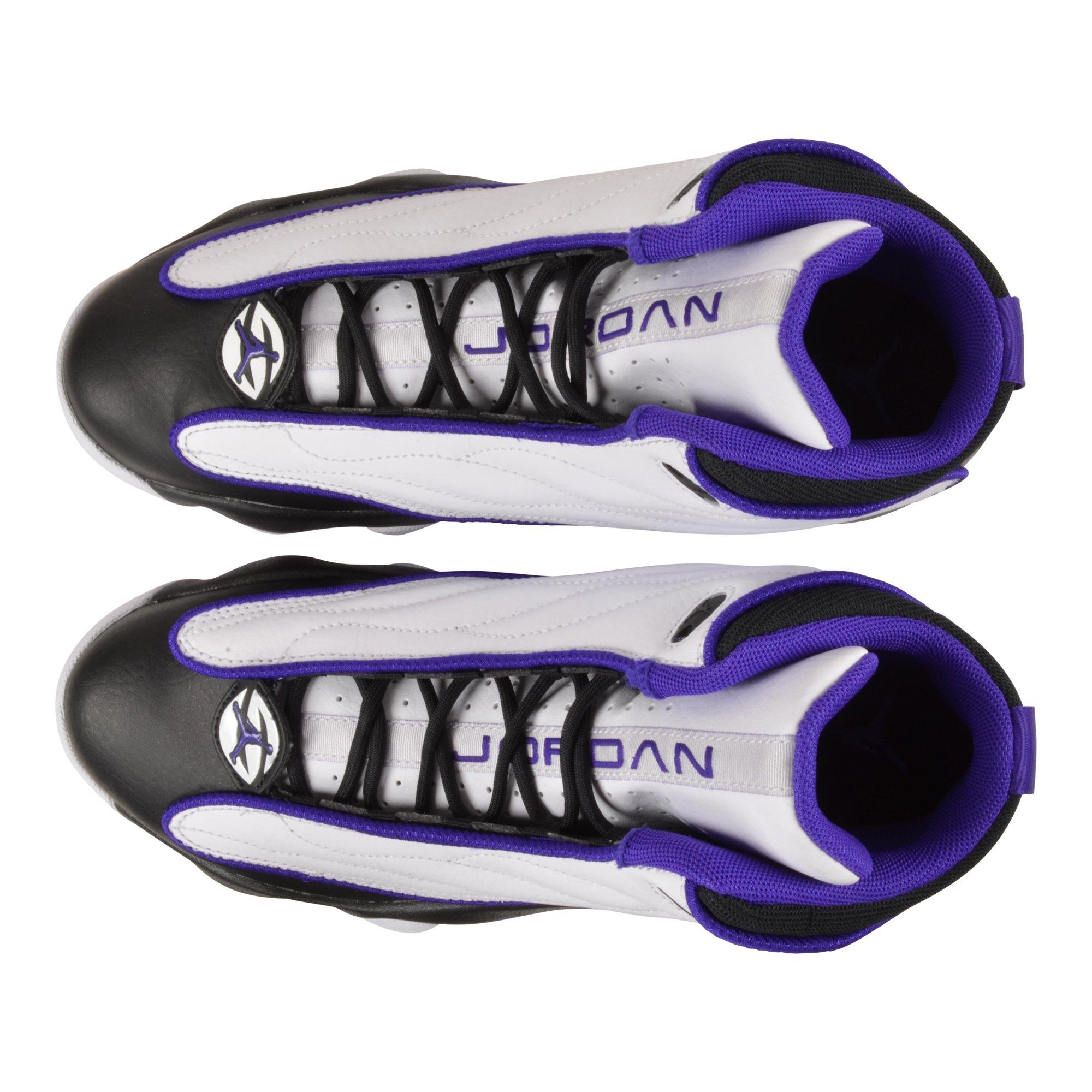 Jordan Pro Strong Grade School Boys' "White/Electro Purple/Black" Shoe