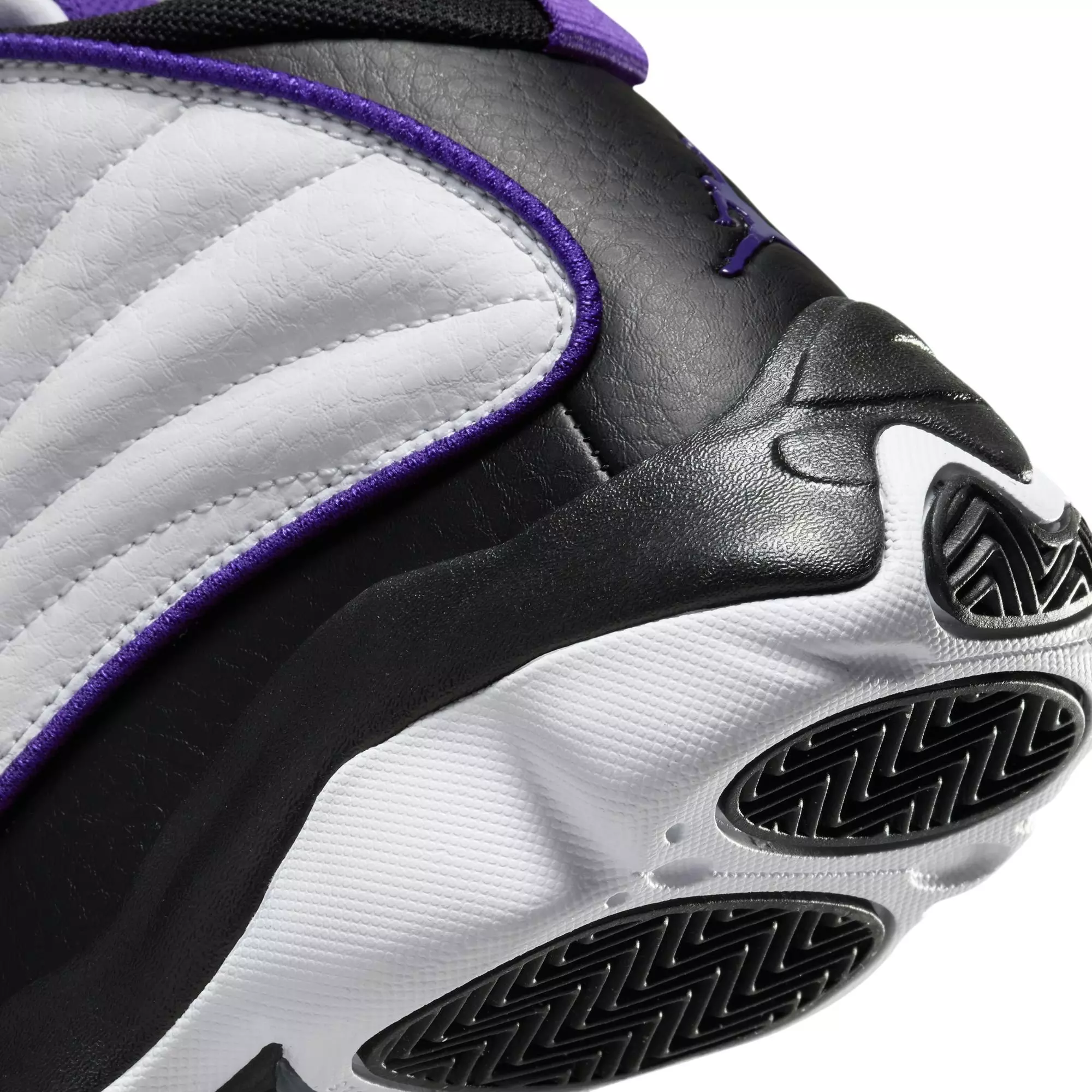 Jordan Pro Strong "White/Electro Purple/Black" Grade School Boys' Shoe - WHITE/PURPLE