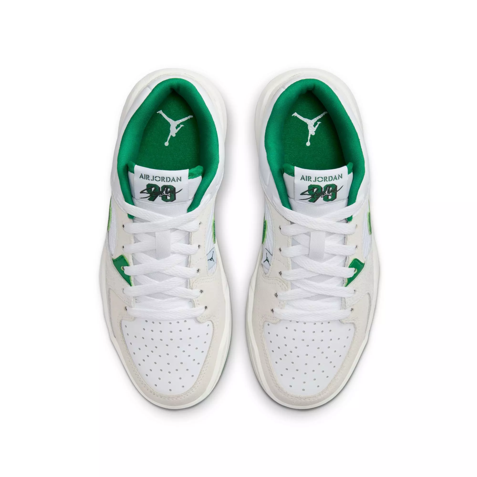 Jordan Stadium 90 "White/Lucky Green" Grade School Boys' Shoe - WHITE/GREEN