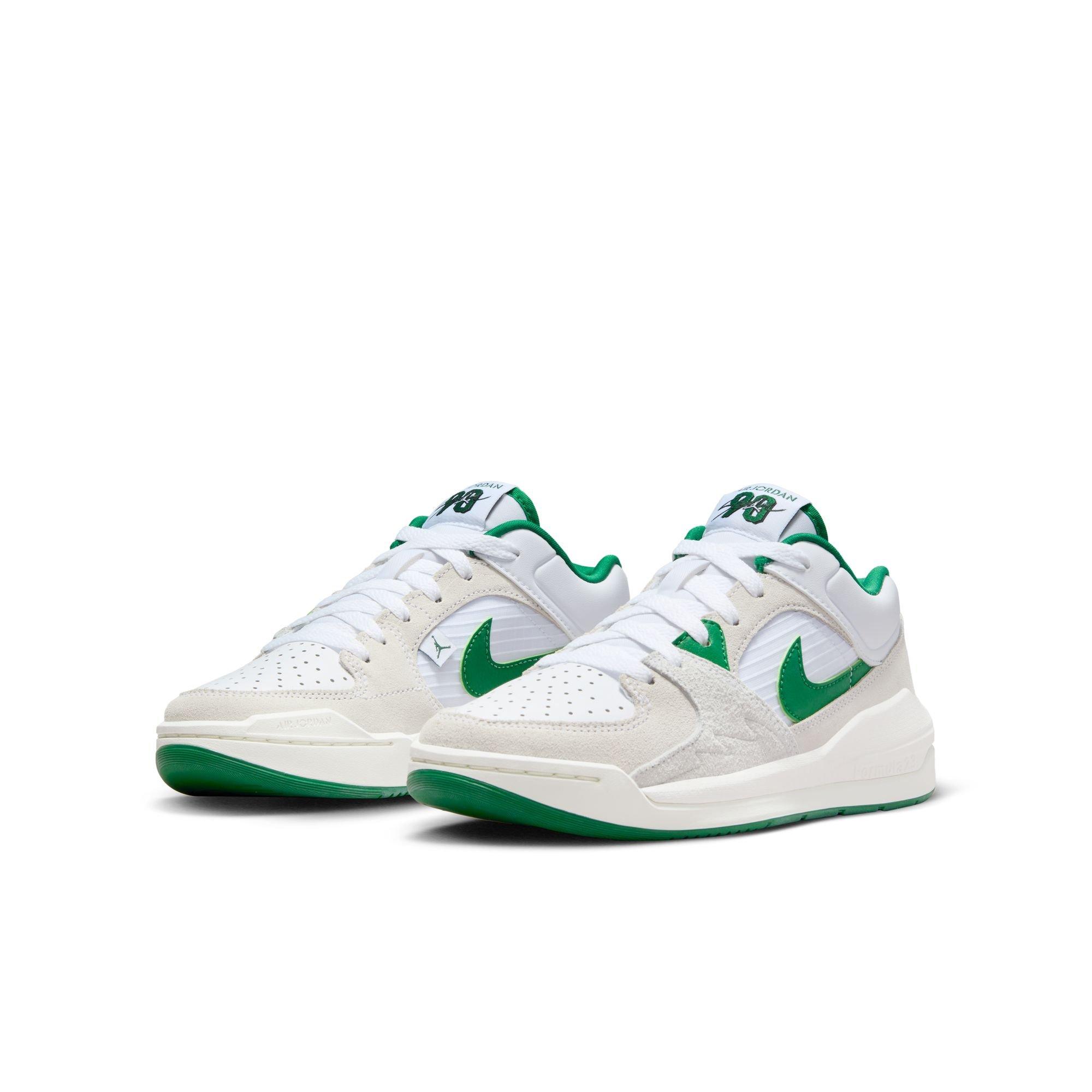 Jordan Stadium 90 Grade School Boys' "White/Lucky Green" Shoe