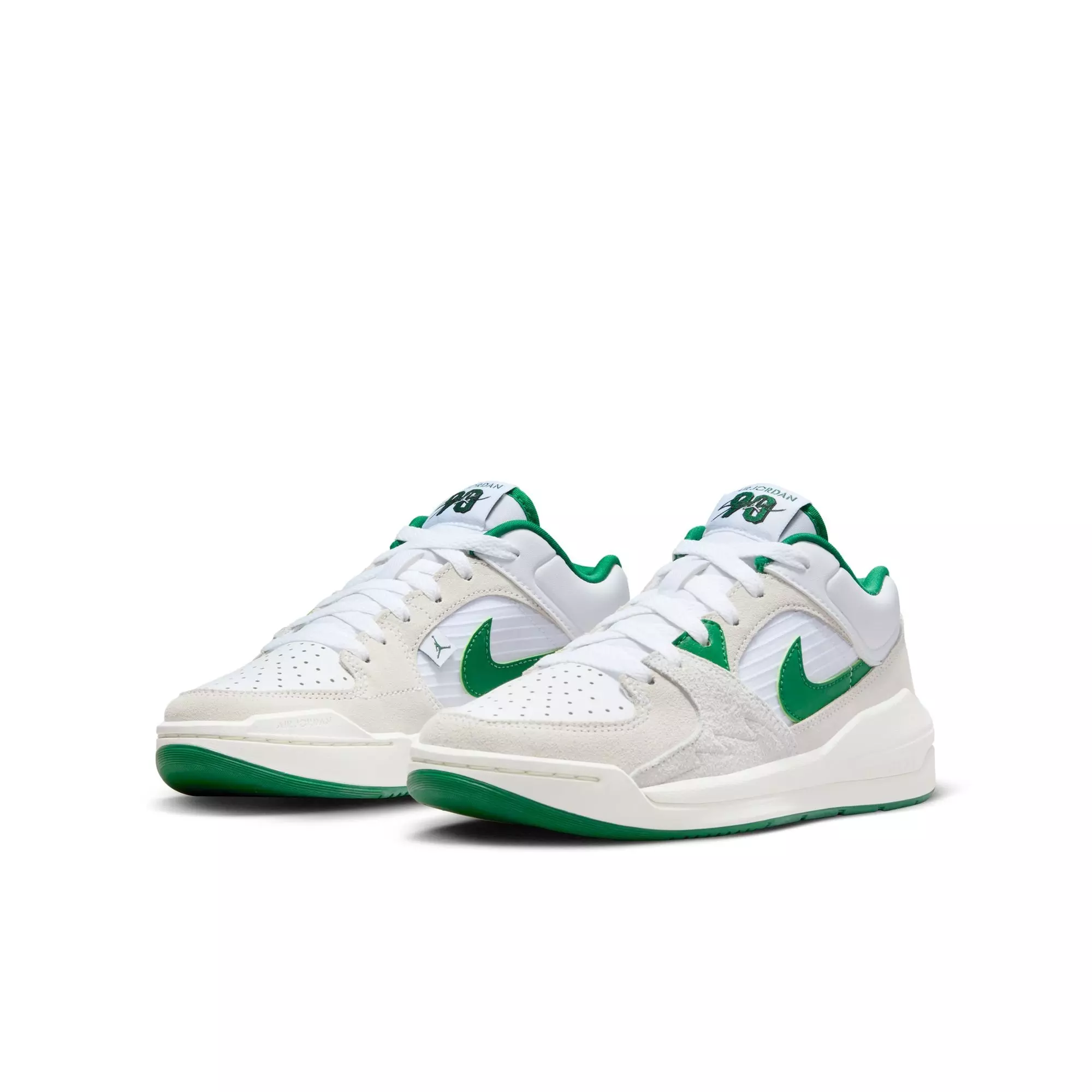 Jordan Stadium 90 "White/Lucky Green" Grade School Boys' Shoe - WHITE/GREEN