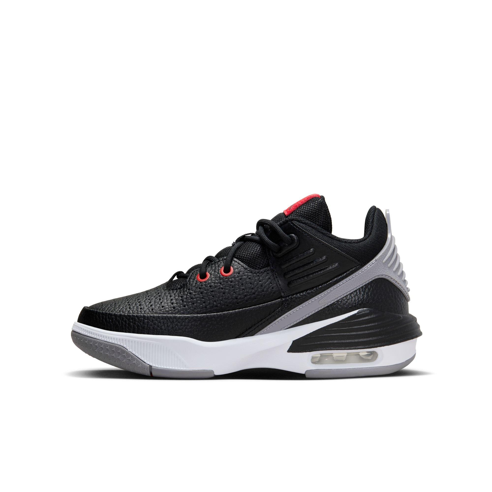 Jordan Max Aura 5 Grade School Boys' "Black/University Red/White/Cement Grey" Shoe