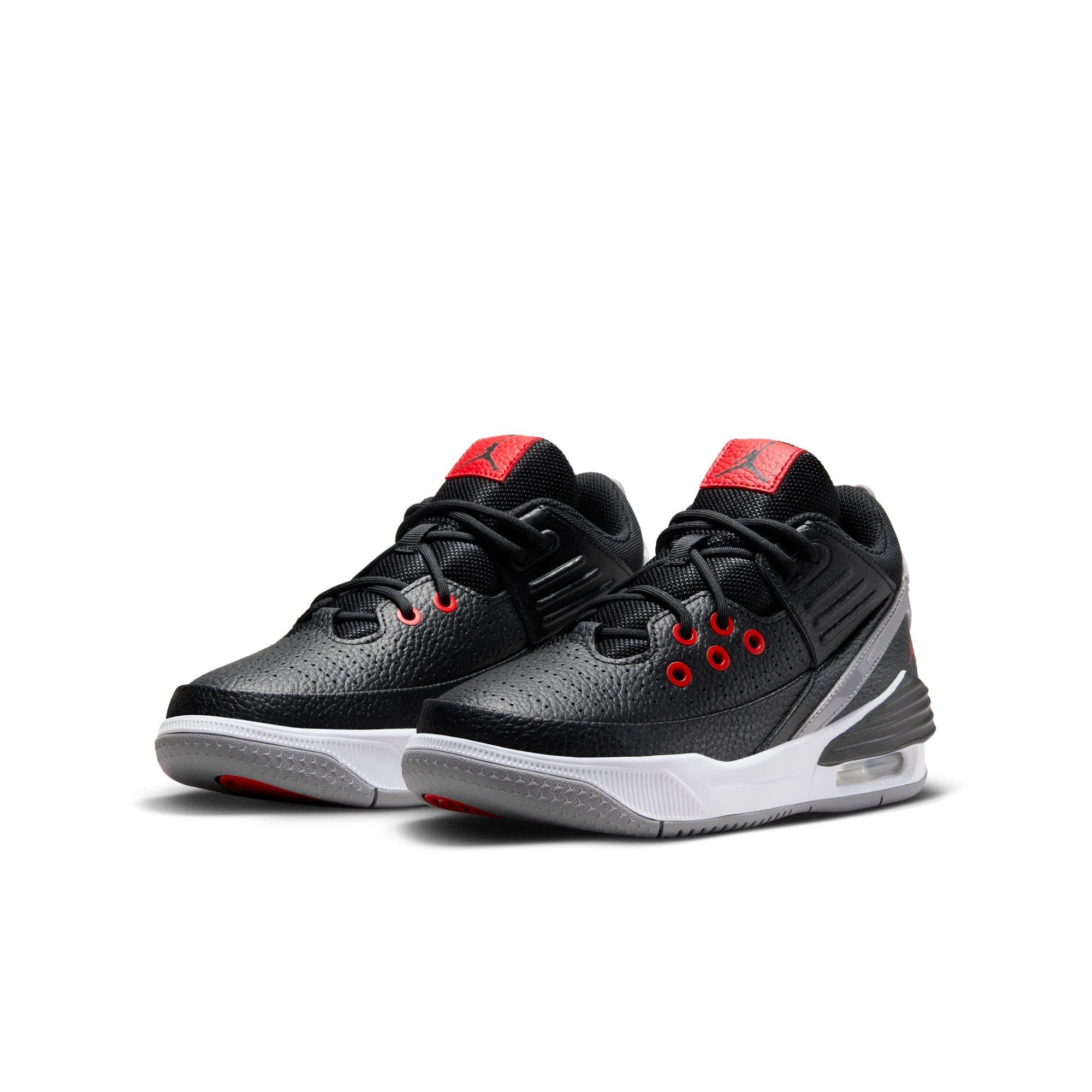 Jordan Max Aura 5 Grade School Boys' "Black/University Red/White/Cement Grey" Shoe