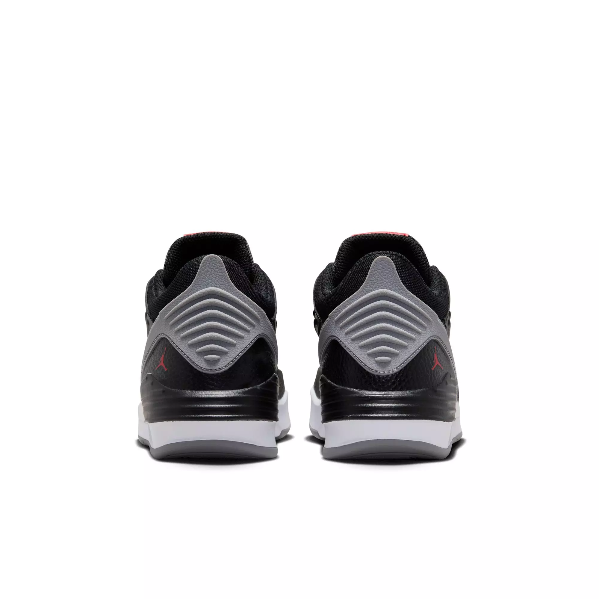 Jordan Max Aura 5 "Black/University Red/White/Cement Grey" Grade School Boys' Shoe - BLACK/GREY