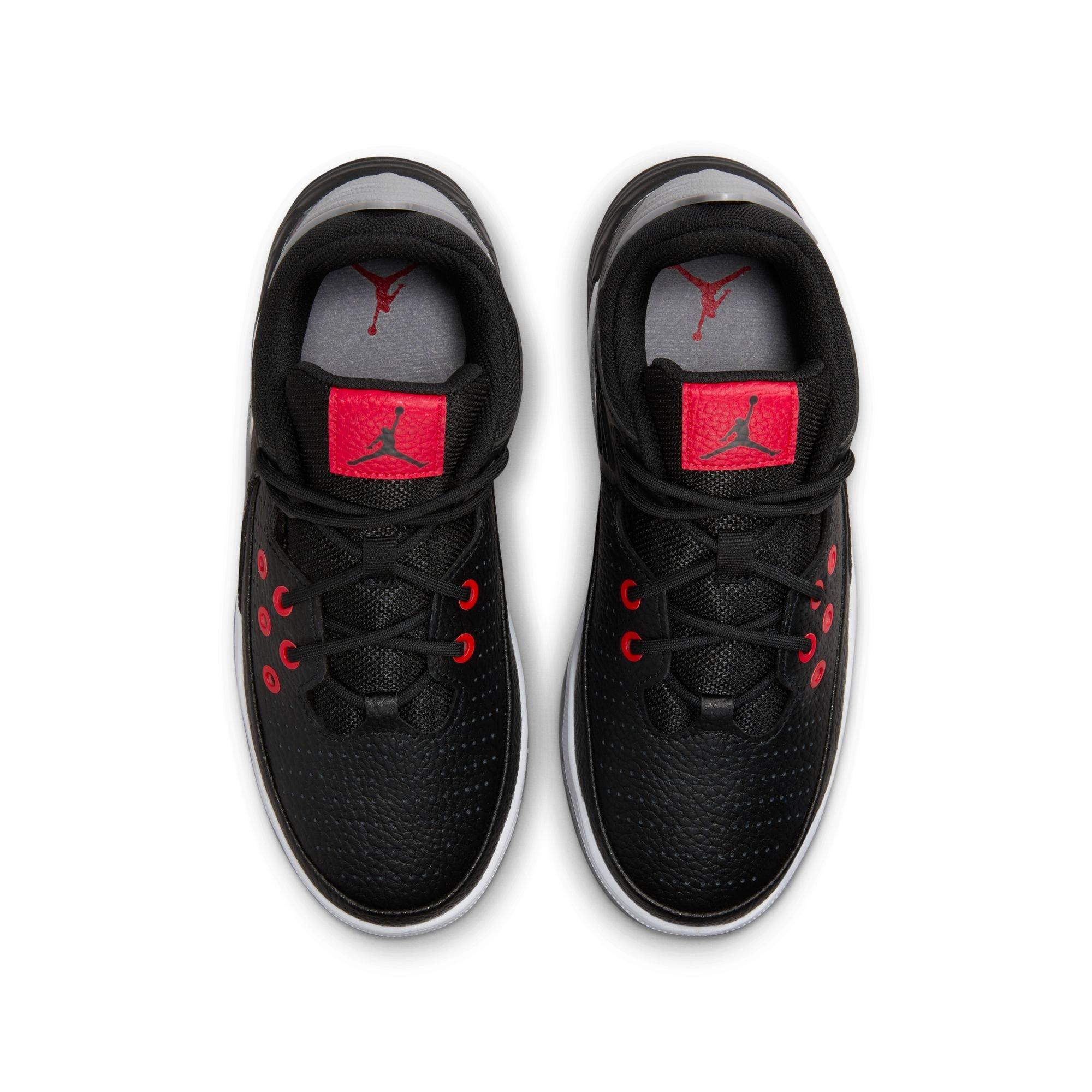 Jordan Max Aura 5 Grade School Boys' "Black/University Red/White/Cement Grey" Shoe