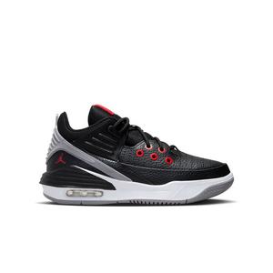 Jordan Max Aura 5 "Black/University Red/White/Cement Grey" Grade School Boys' Shoe