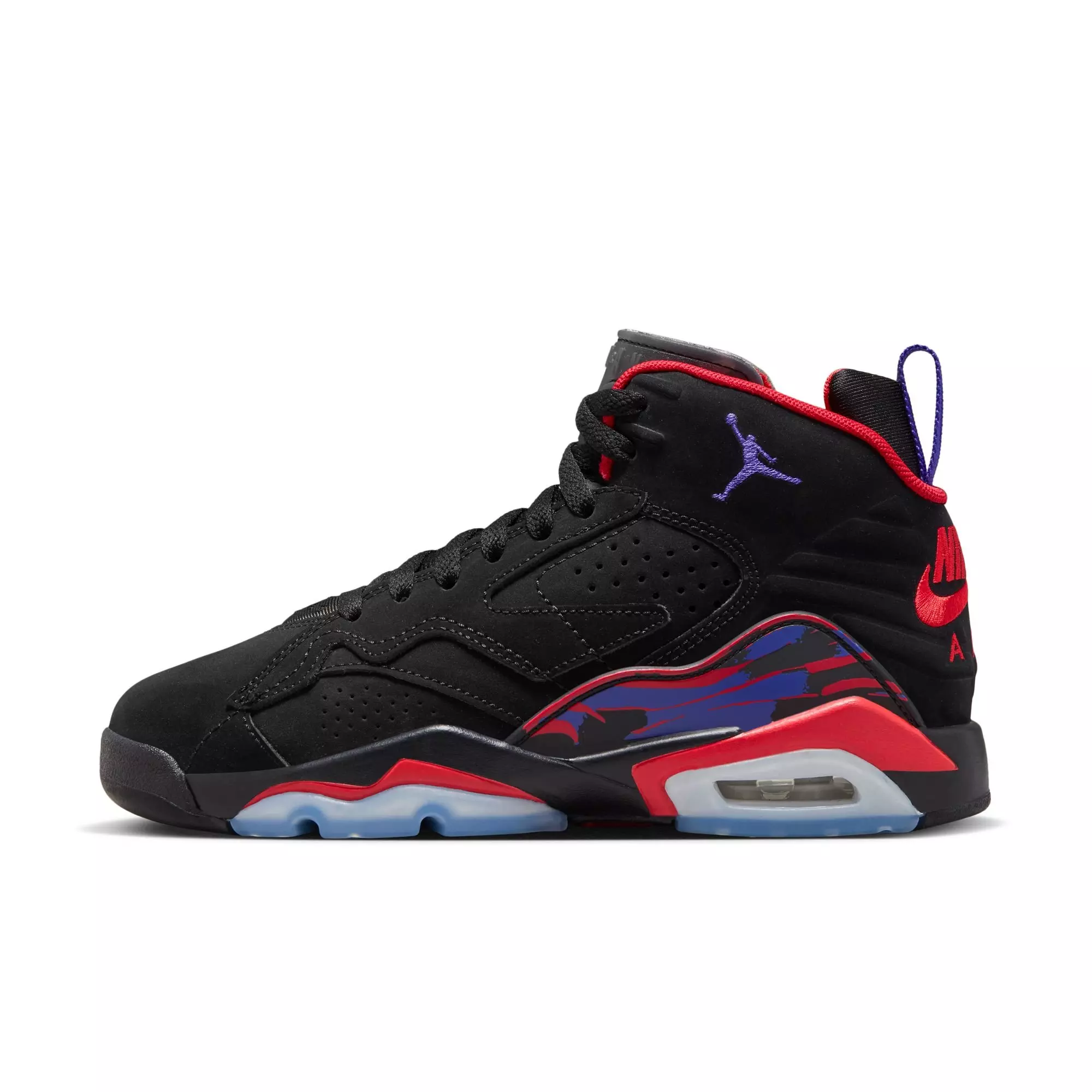 Jordan MVP "Black/Dark Concord/University Red/Anthracite" Grade School Boys' Shoe - BLACK/PURPLE