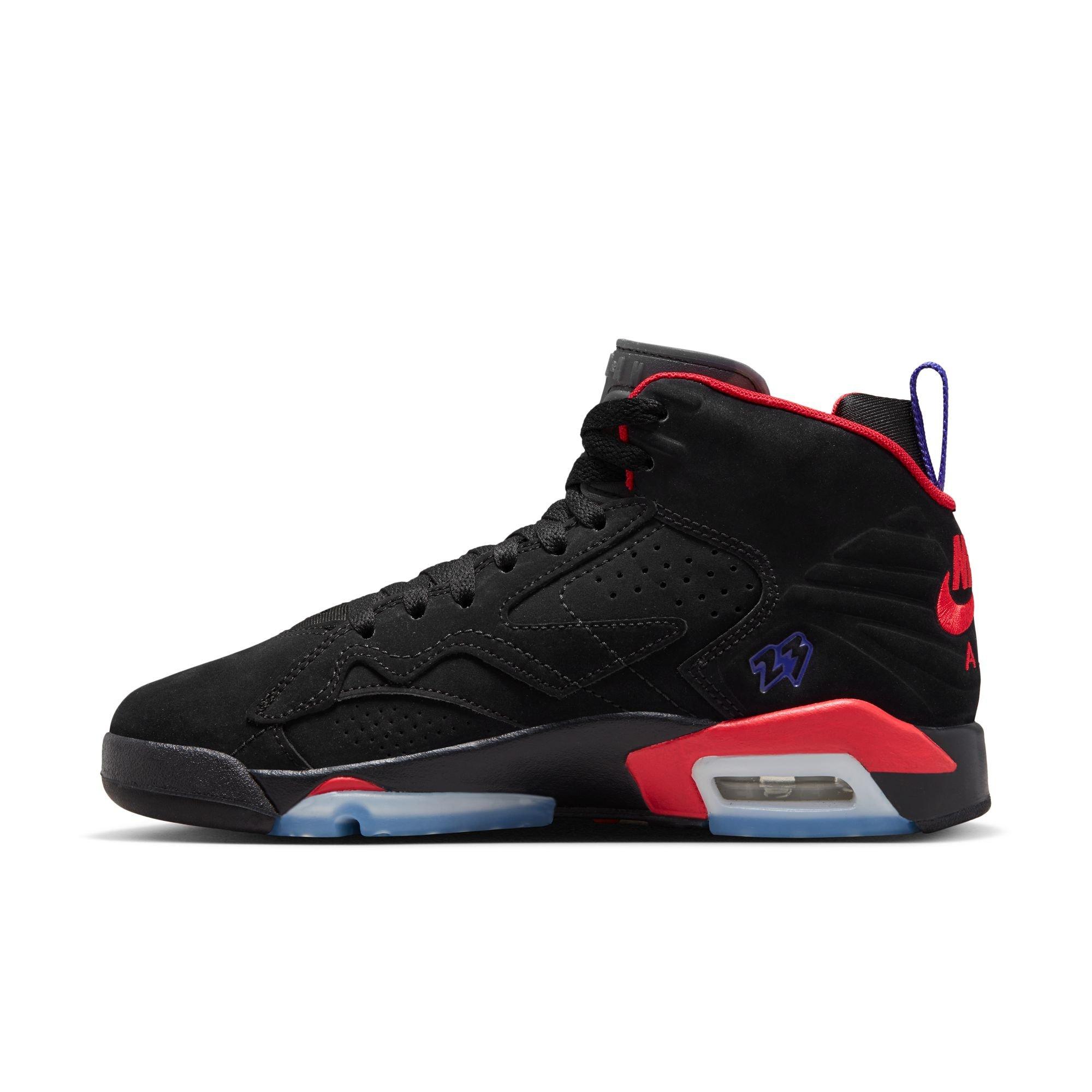Jordan MVP "Black/Dark Concord/University Red/Anthracite" Grade School Boys' Shoe - BLACK/PURPLE Thumbnail View 4