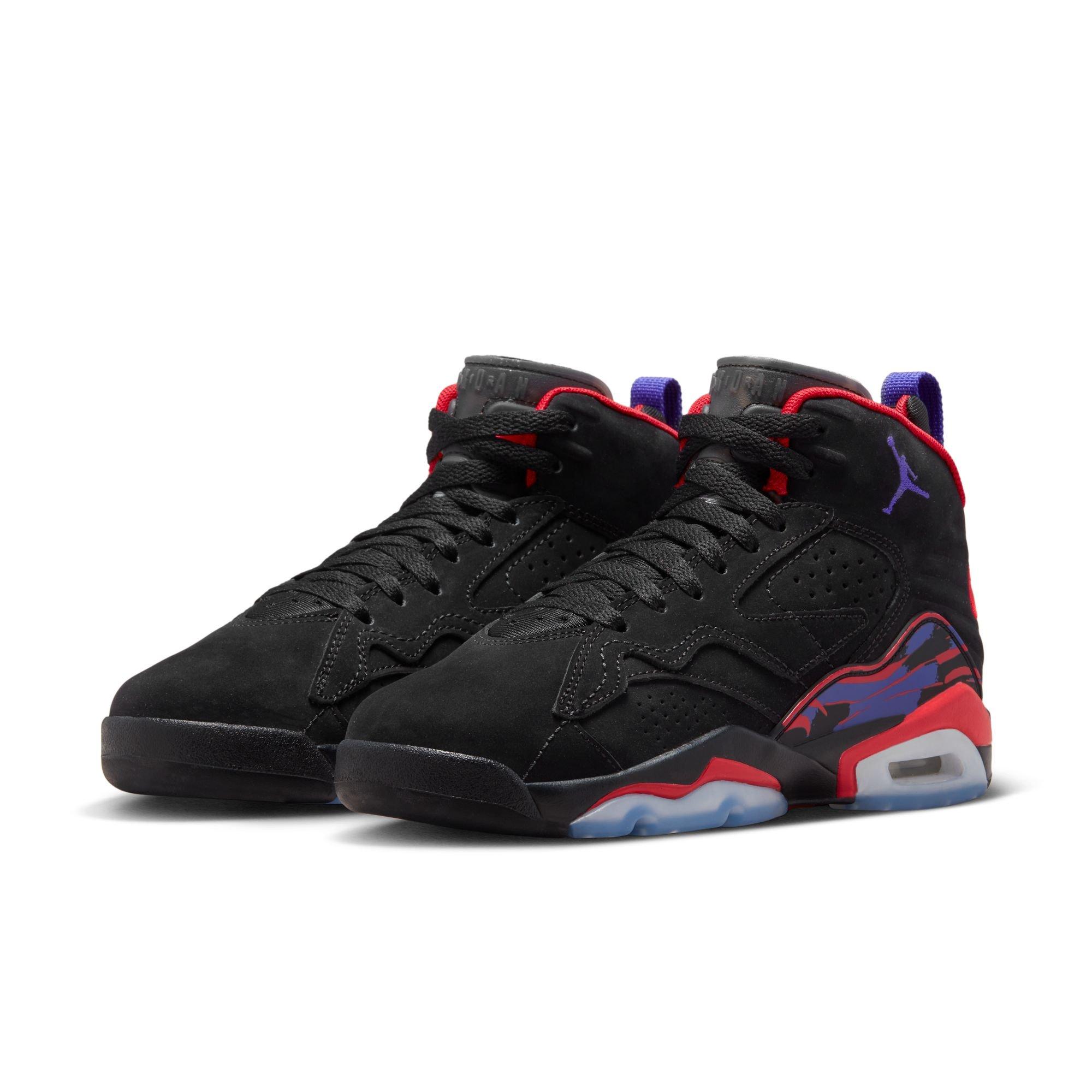 Jordan MVP "Black/Dark Concord/University Red/Anthracite" Grade School Boys' Shoe - BLACK/PURPLE Thumbnail View 5