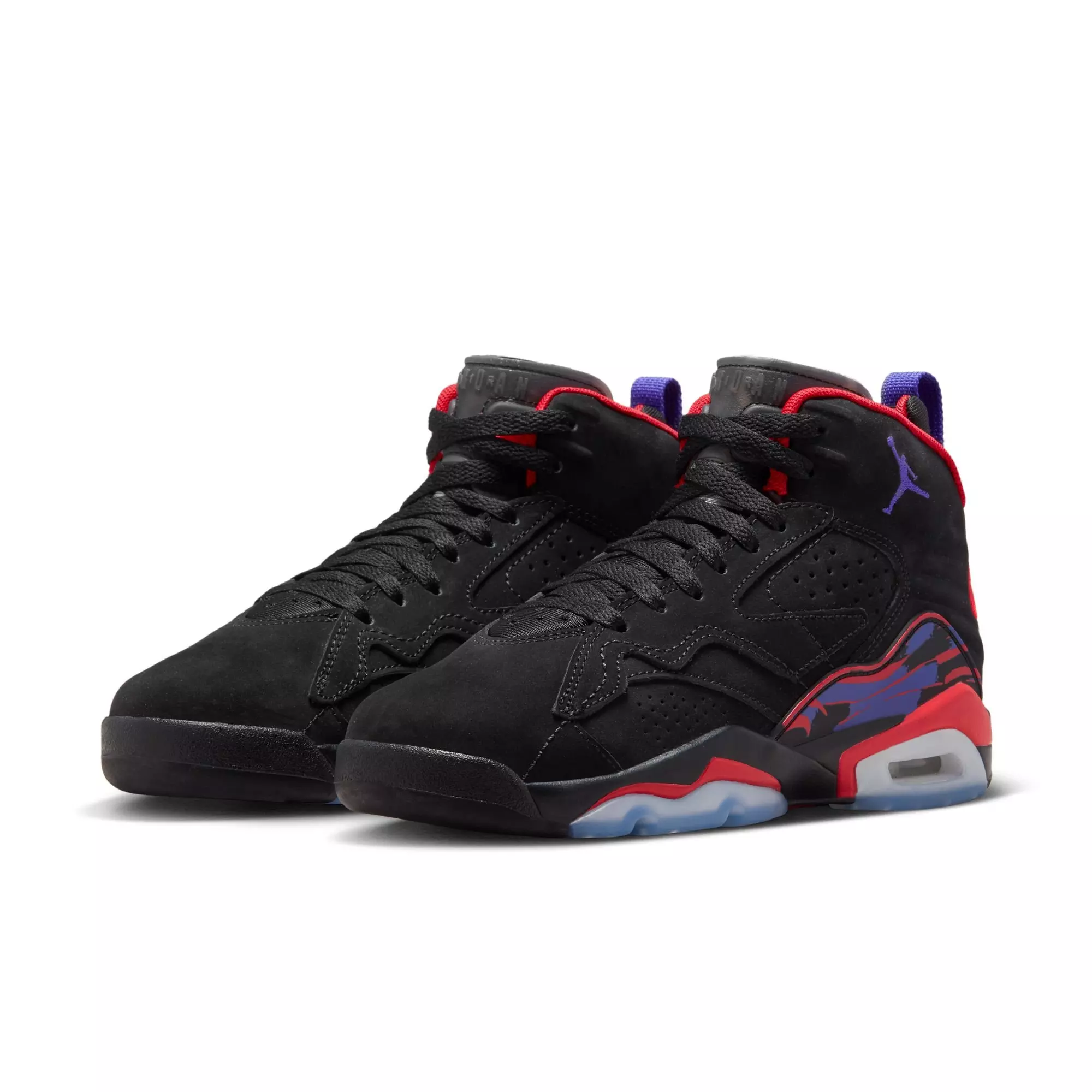 Jordan MVP "Black/Dark Concord/University Red/Anthracite" Grade School Boys' Shoe - BLACK/PURPLE