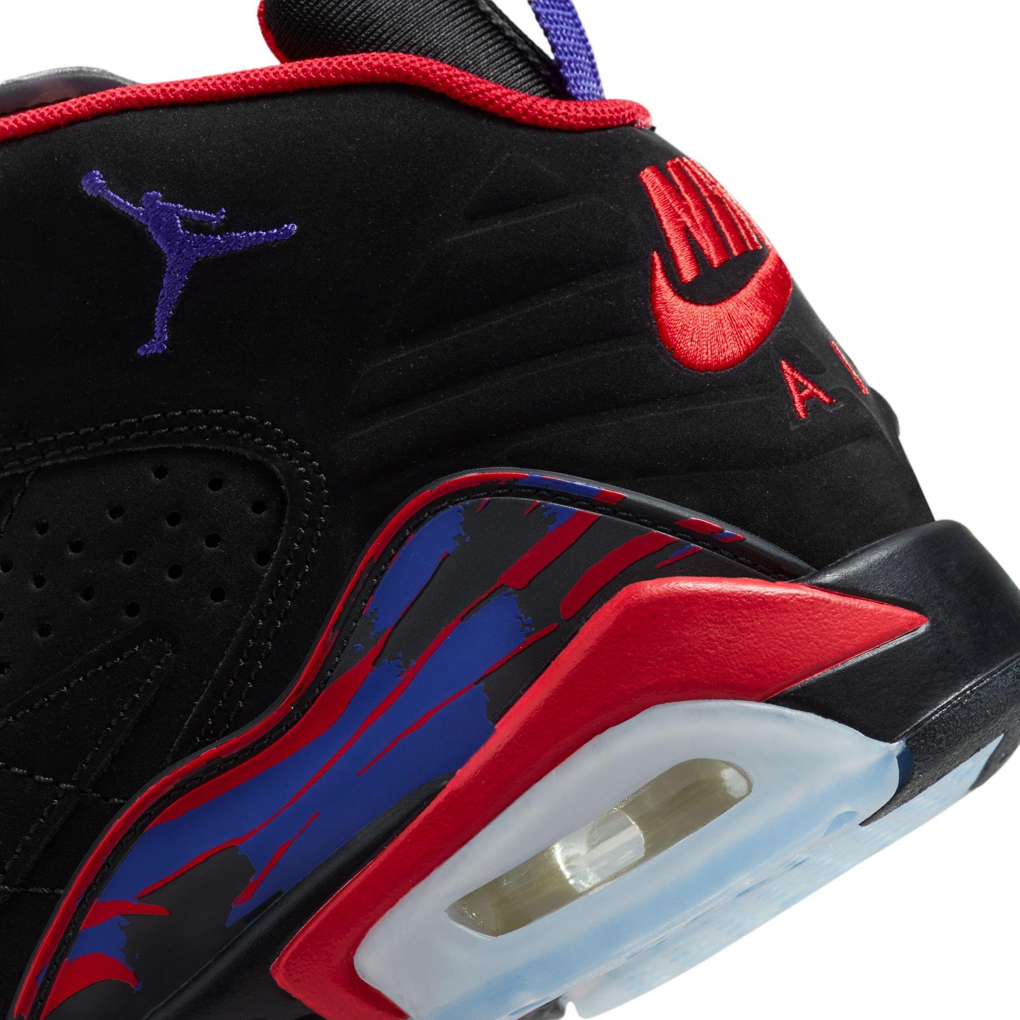 Jordan MVP "Black/Dark Concord/University Red/Anthracite" Grade School Boys' Shoe - BLACK/PURPLE Thumbnail View 11