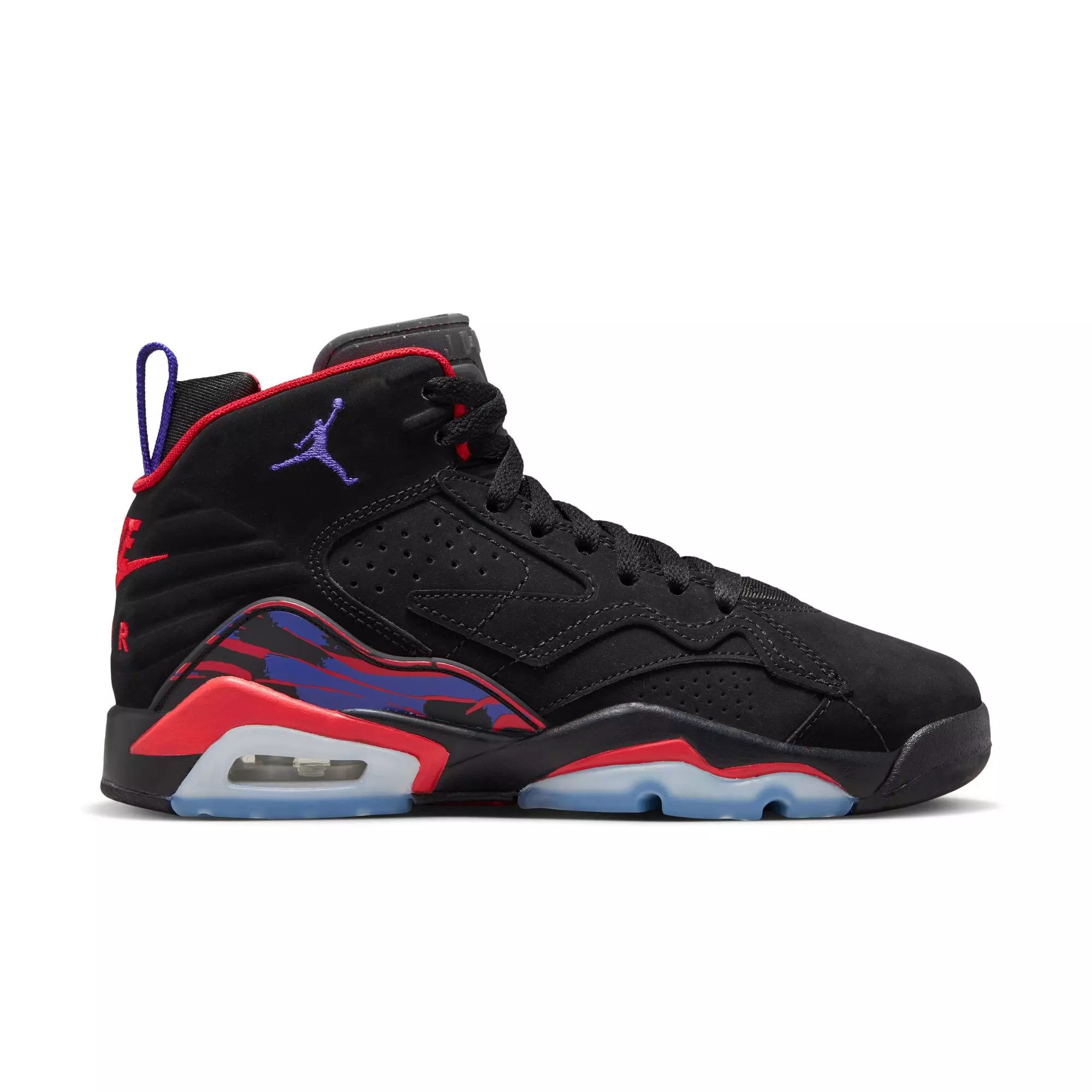 Jordan MVP "Black/Dark Concord/University Red/Anthracite" Grade School Boys' Shoe - BLACK/PURPLE