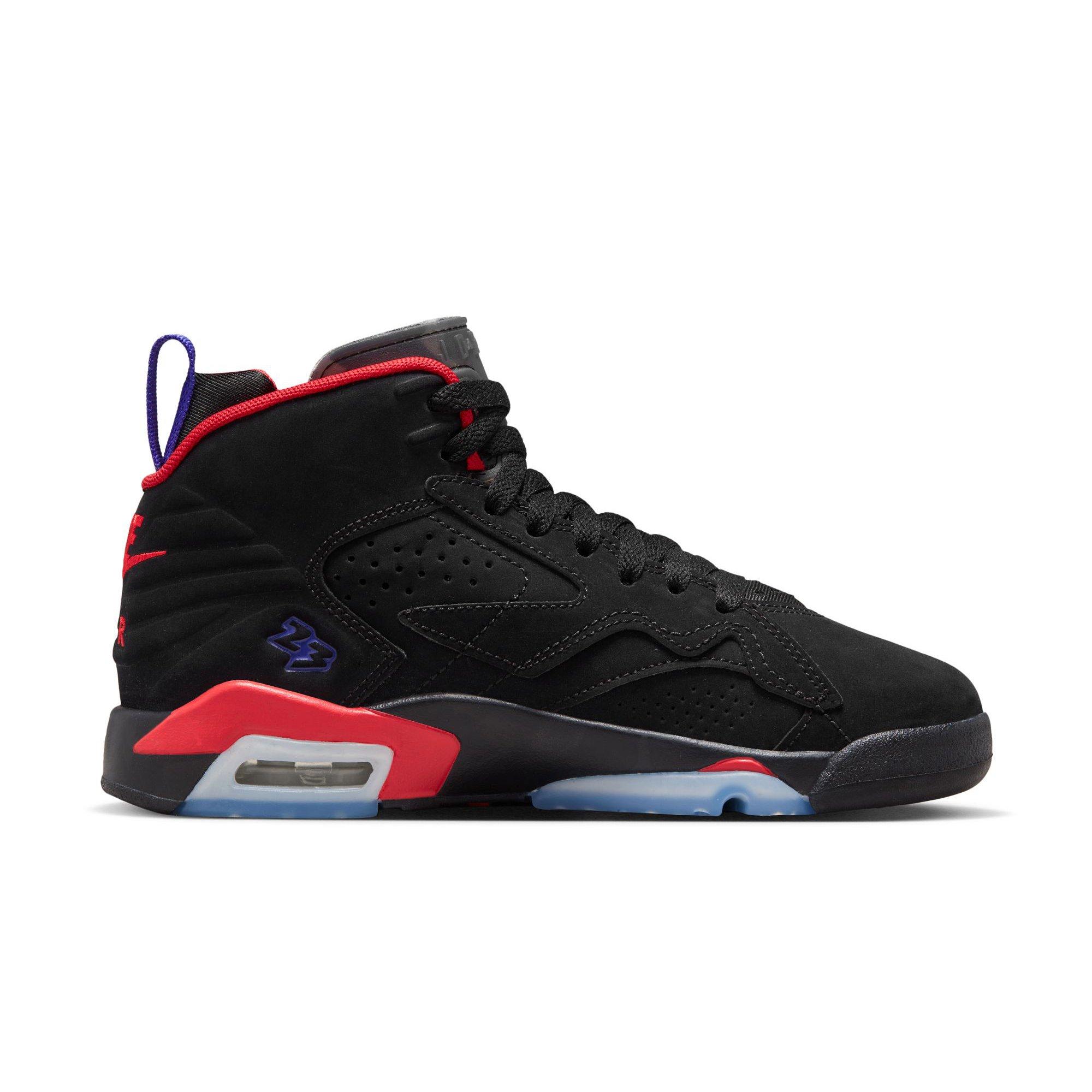 Jordan MVP "Black/Dark Concord/University Red/Anthracite" Grade School Boys' Shoe - BLACK/PURPLE Thumbnail View 2