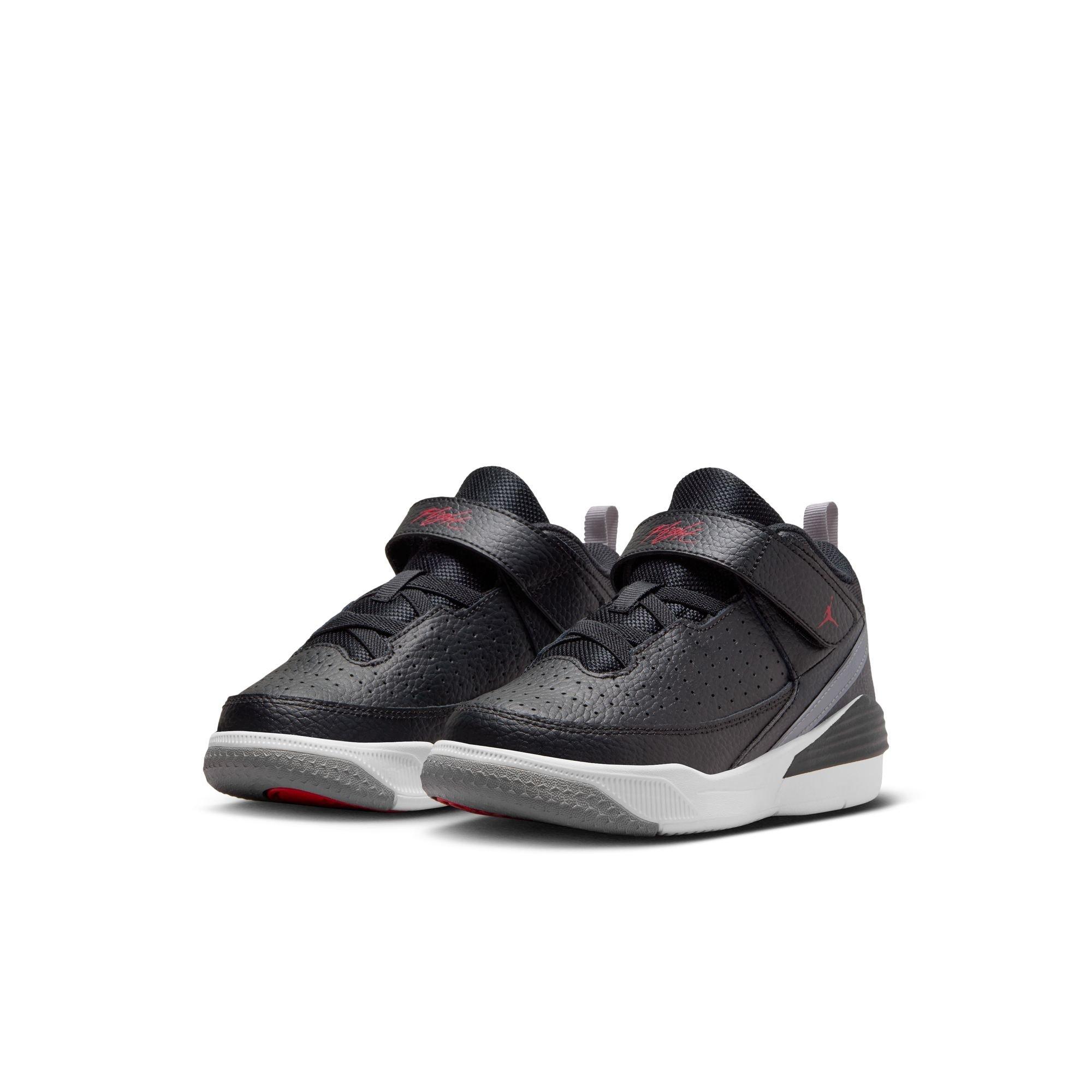 Jordan Max Aura 5 "Black/University Red/White/Cement Grey" Preschool Boys' Shoe - BLACK/GREY Thumbnail View 5
