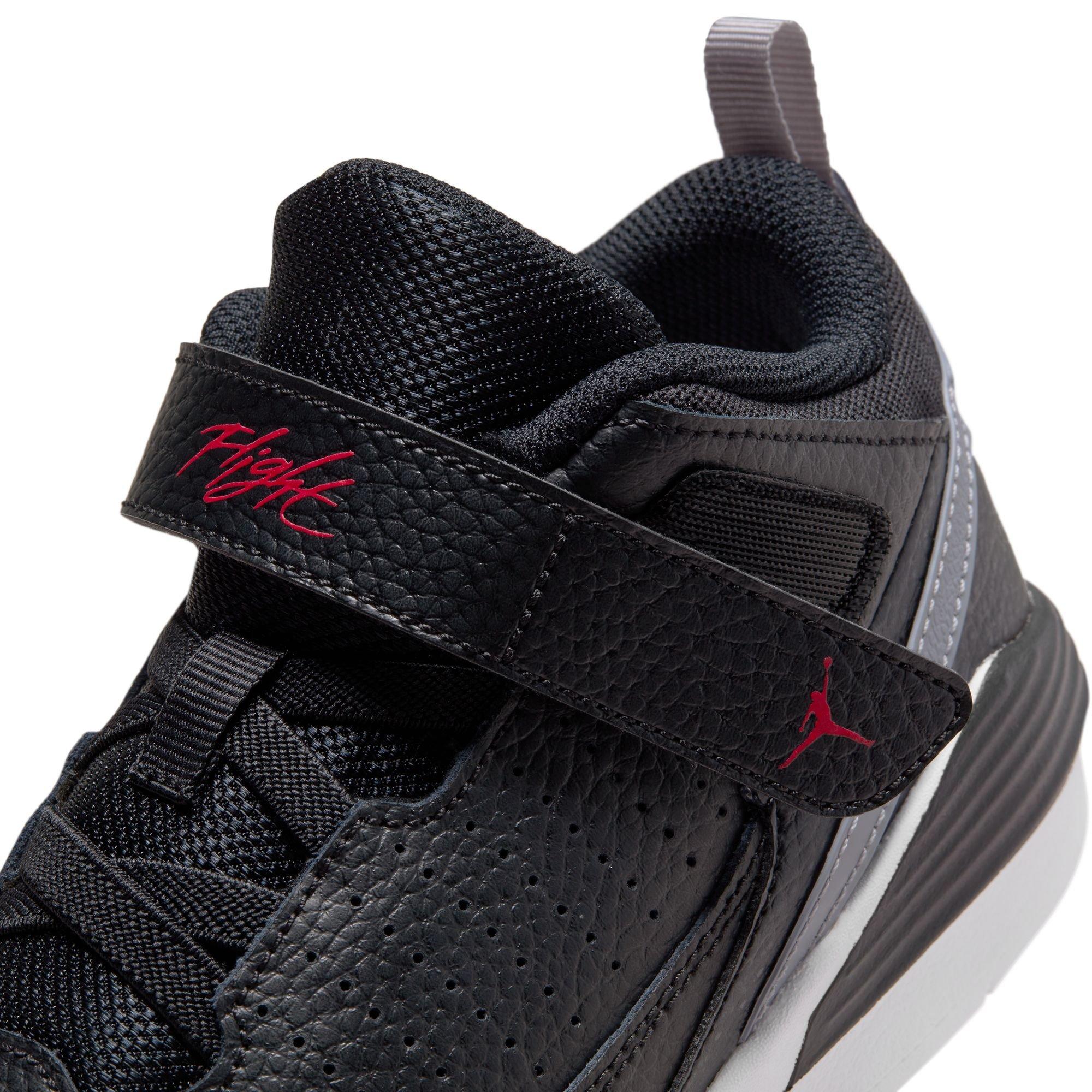 Jordan Max Aura 5 "Black/University Red/White/Cement Grey" Preschool Boys' Shoe - BLACK/GREY Thumbnail View 11