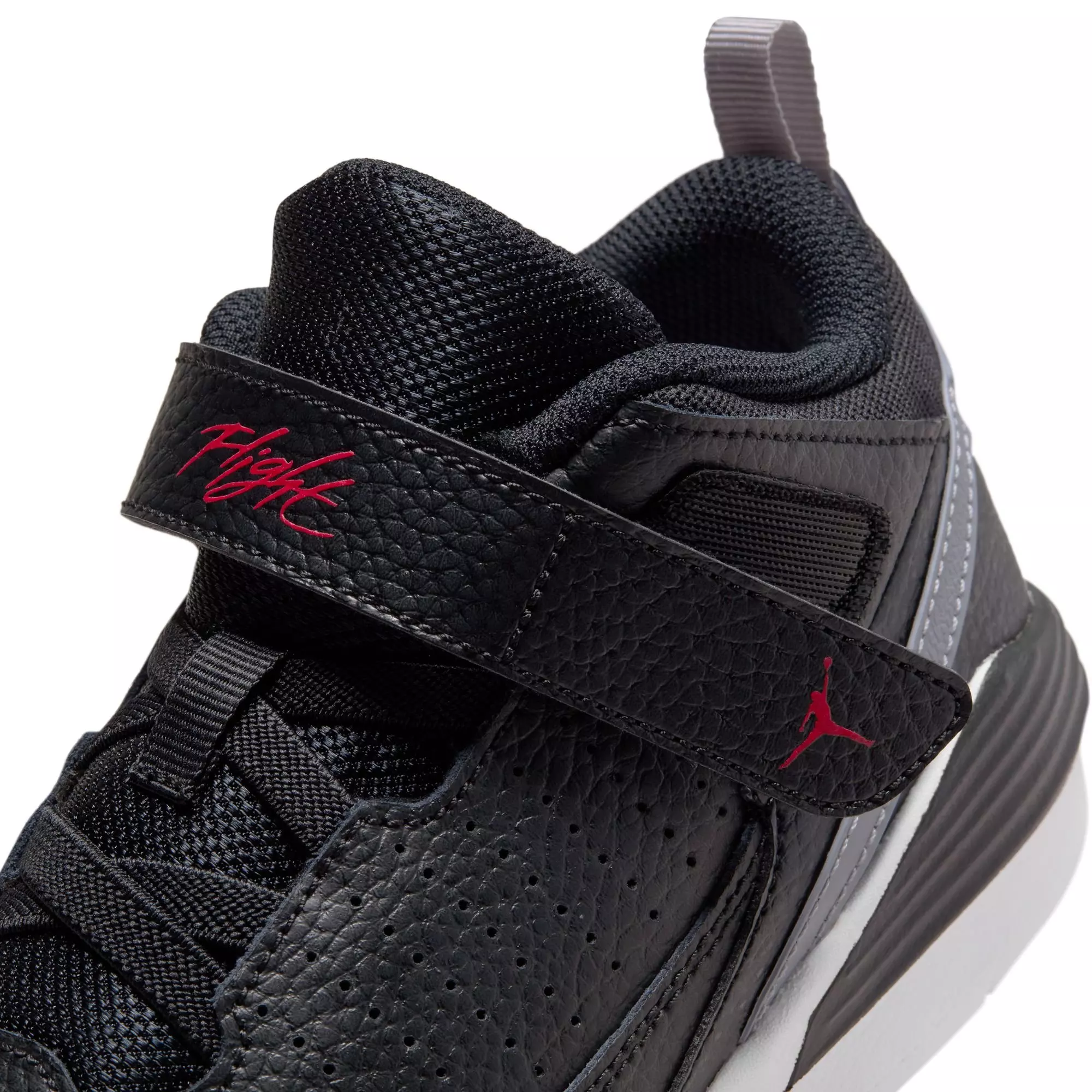 Jordan Max Aura 5 "Black/University Red/White/Cement Grey" Preschool Boys' Shoe - BLACK/GREY