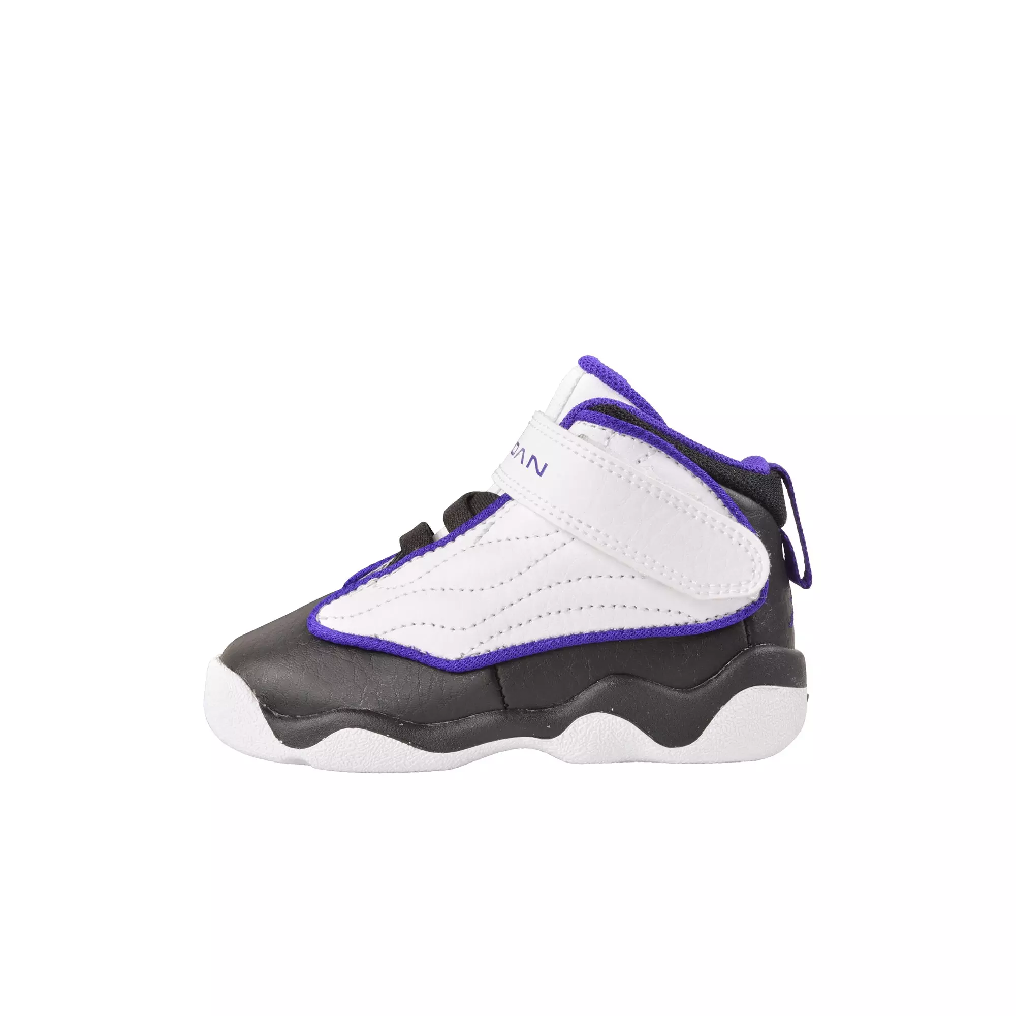 Jordan Pro Strong "White/Electro Purple/Black" Toddler Boys' Shoe - WHITE/PURPLE