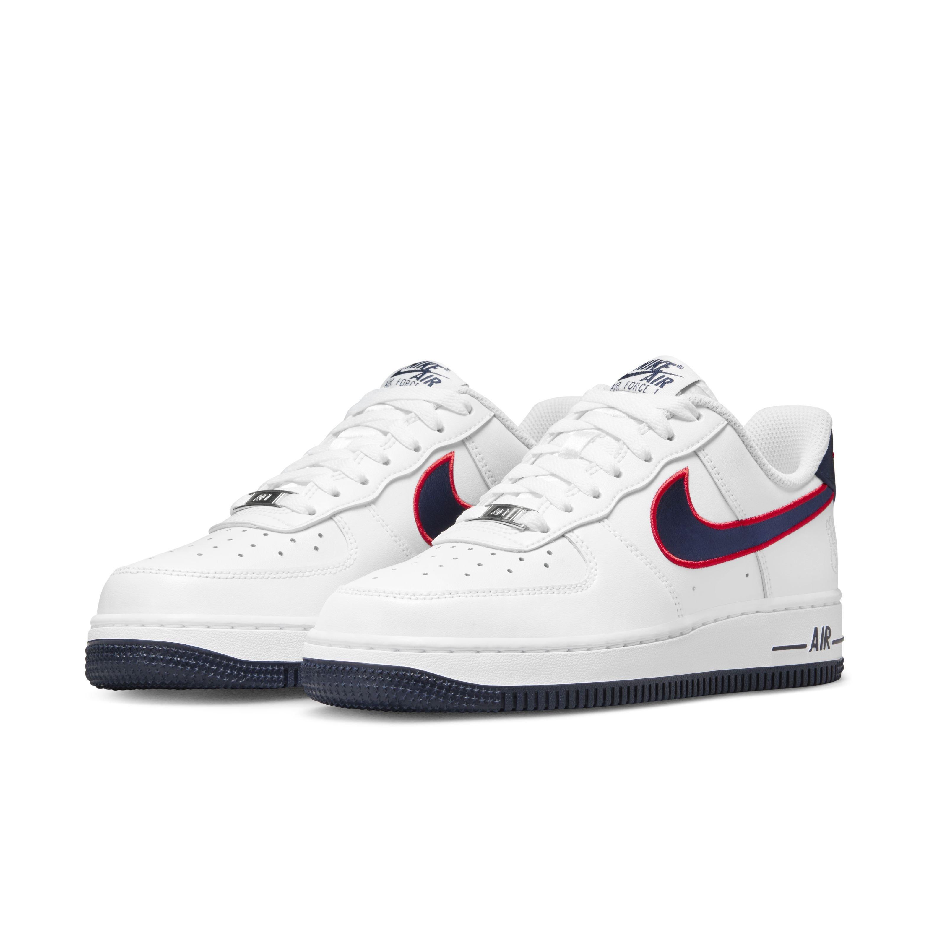 Nike Air Force 1 '07 LV8 White/Obisidian-Habanero Red - CJ1377-100